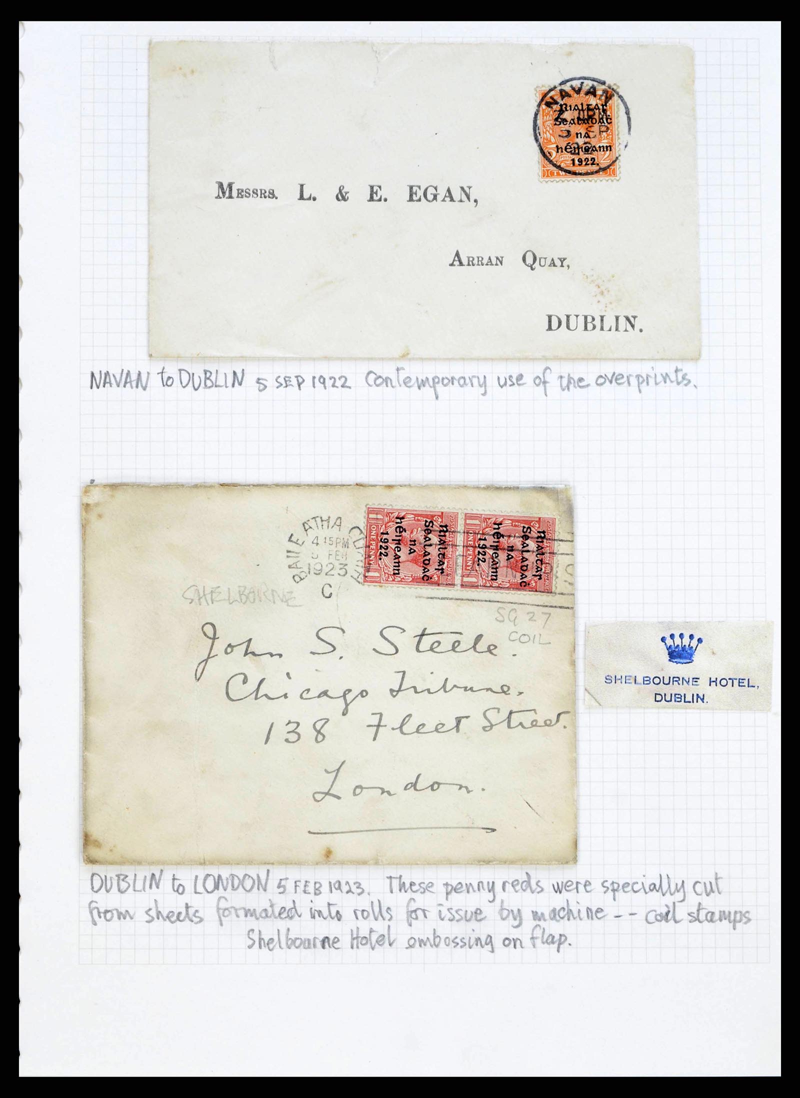 38338 0215 - Stamp collection 38338 Ireland covers 1763 (!)-1950.