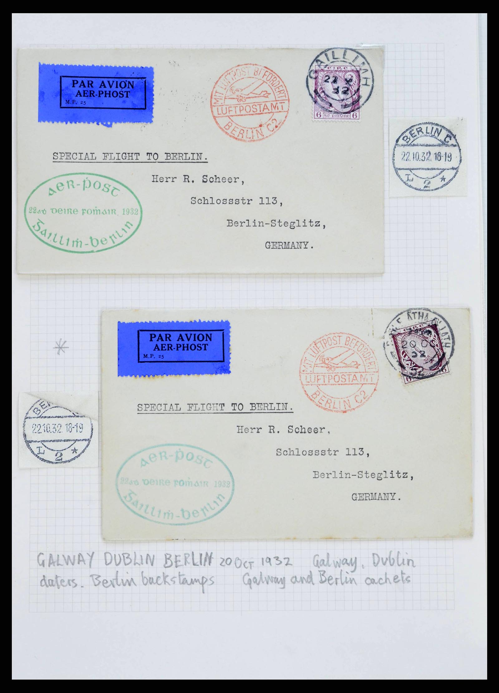 38338 0221 - Stamp collection 38338 Ireland covers 1763 (!)-1950.
