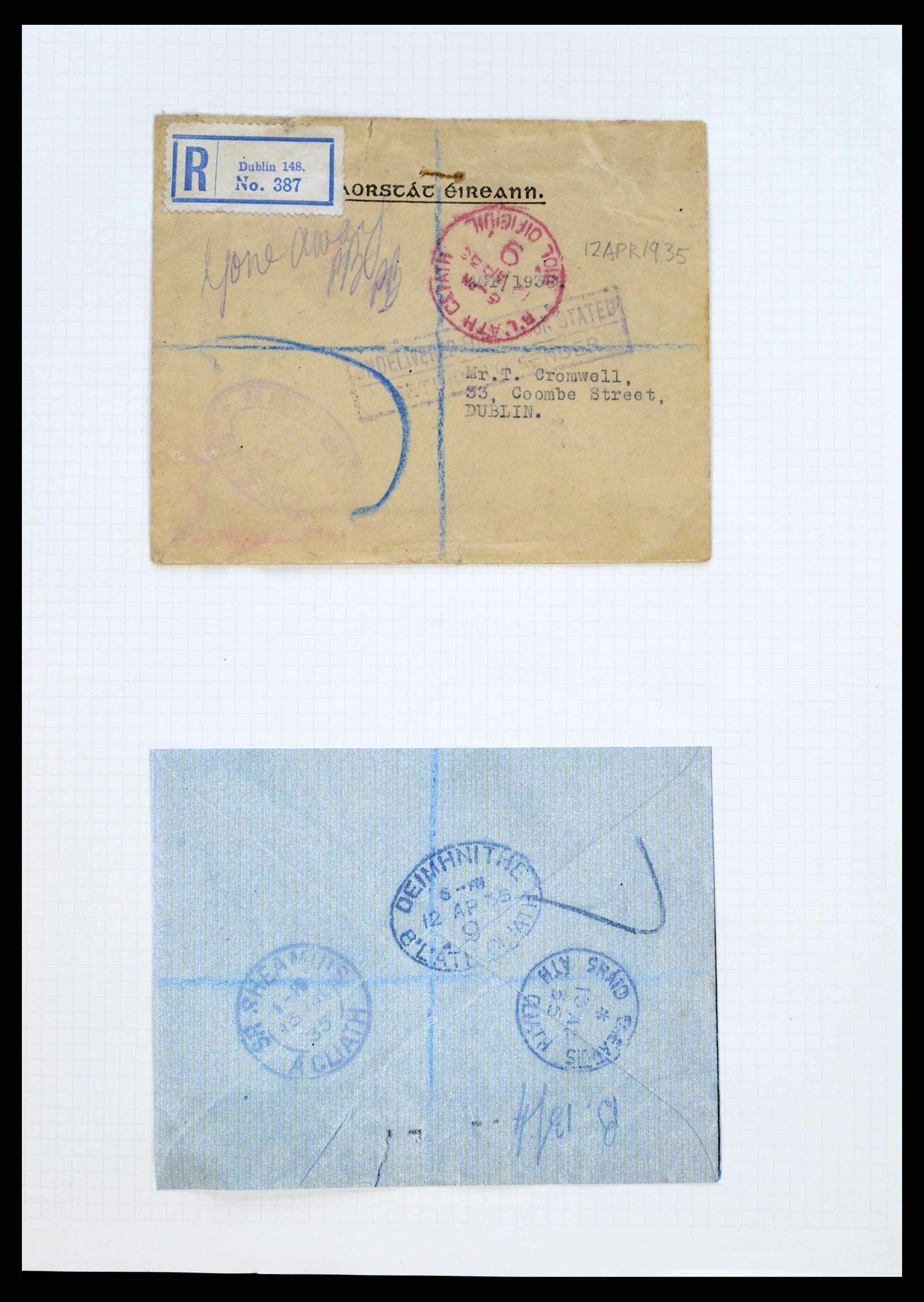 38338 0227 - Stamp collection 38338 Ireland covers 1763 (!)-1950.