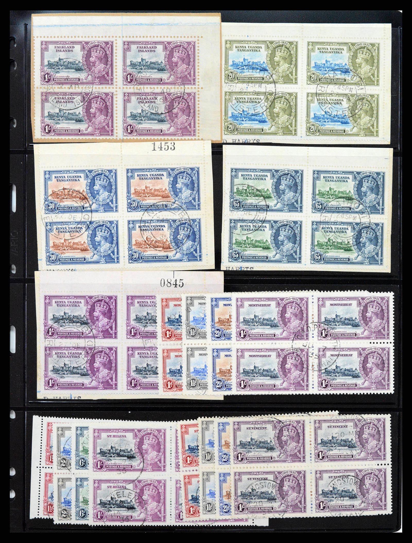 38352 0010 - Postzegelverzameling 38352 Engelse koloniën omnibus 1935.