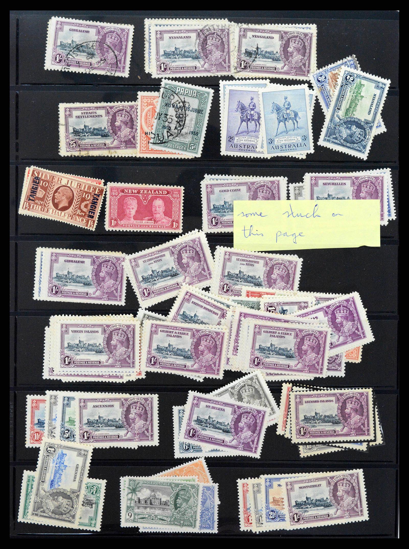 38352 0014 - Postzegelverzameling 38352 Engelse koloniën omnibus 1935.