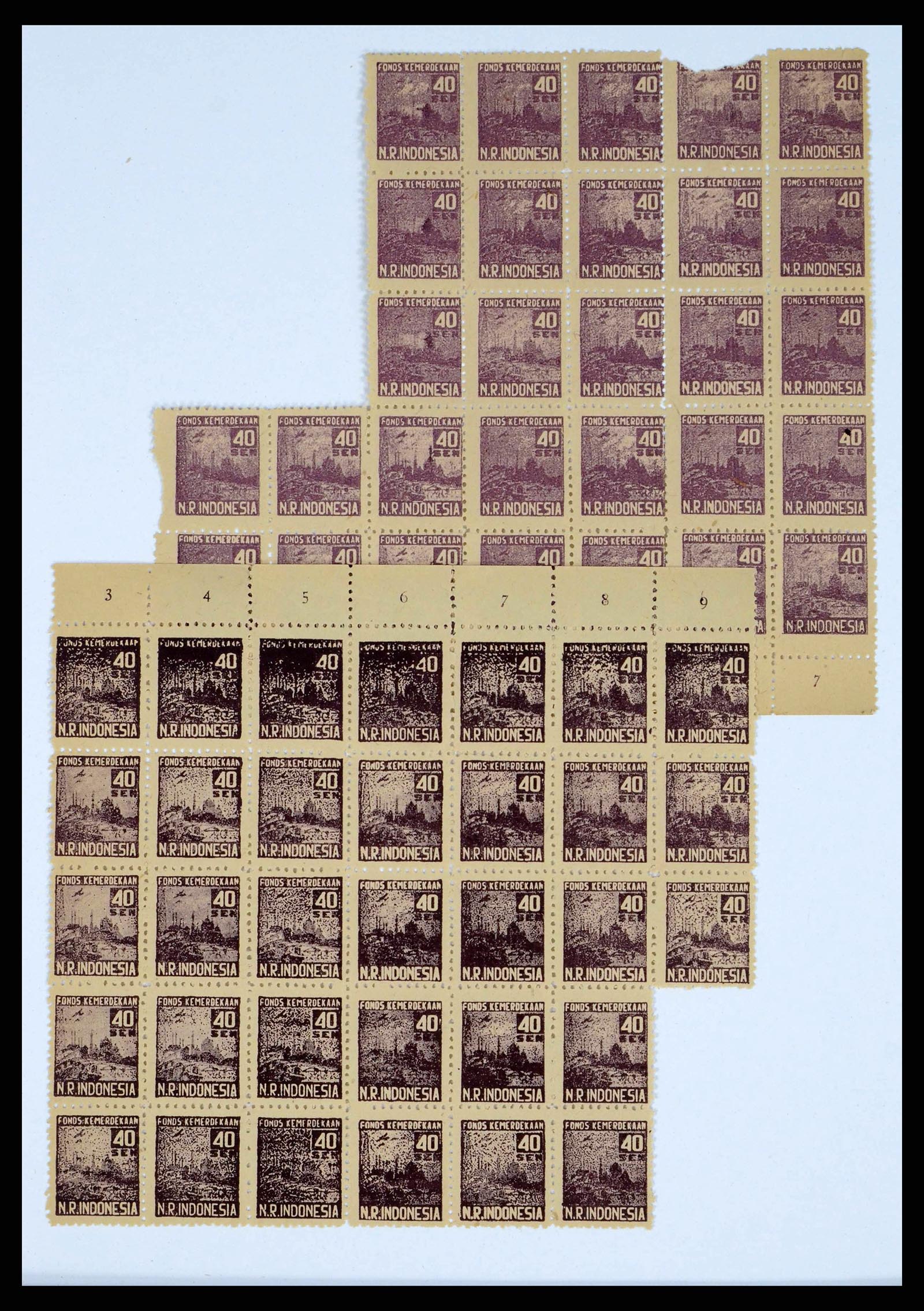 38356 0002 - Postzegelverzameling 38356 Nederlands Indië interim 1946-1947.
