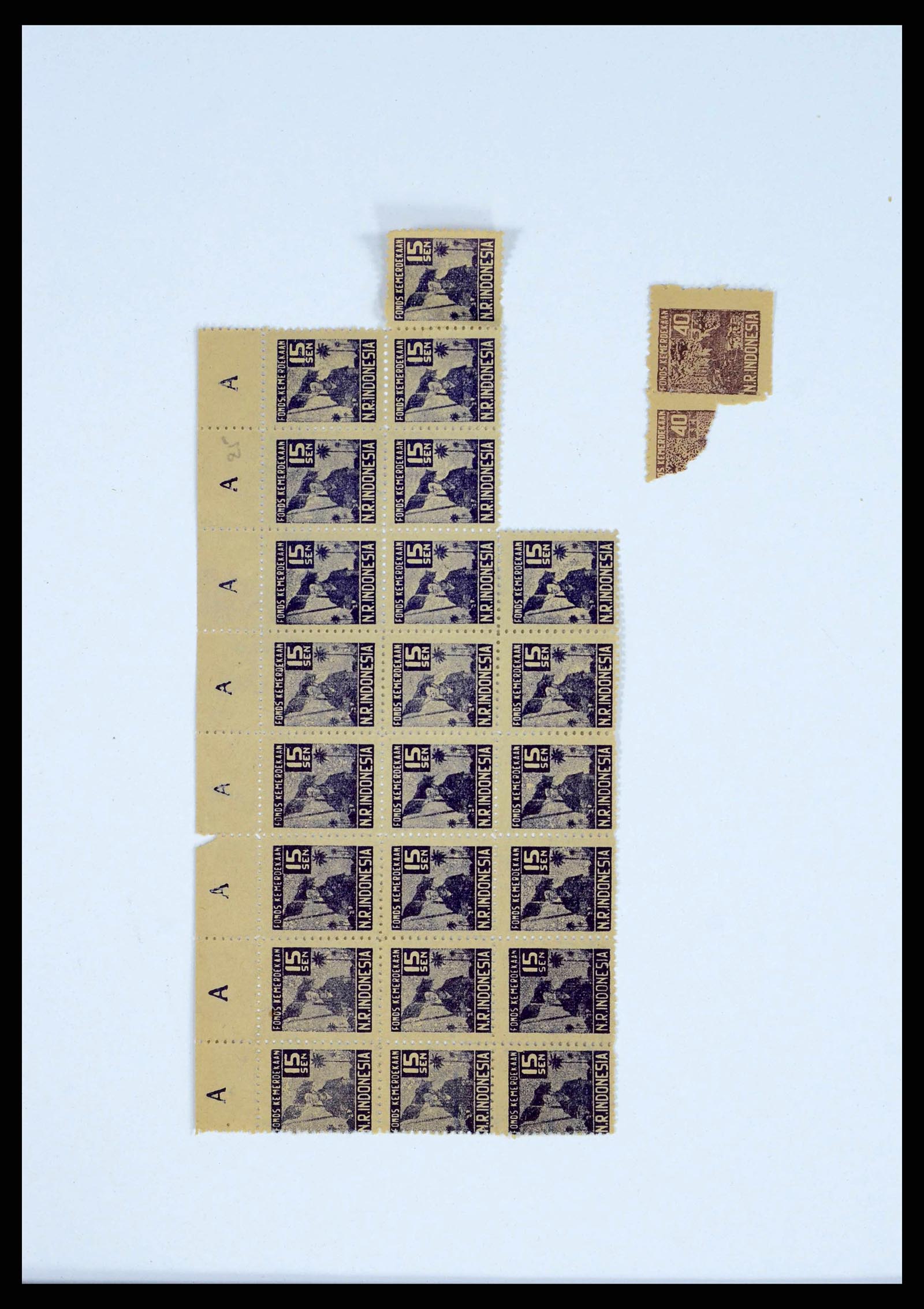 38356 0010 - Postzegelverzameling 38356 Nederlands Indië interim 1946-1947.