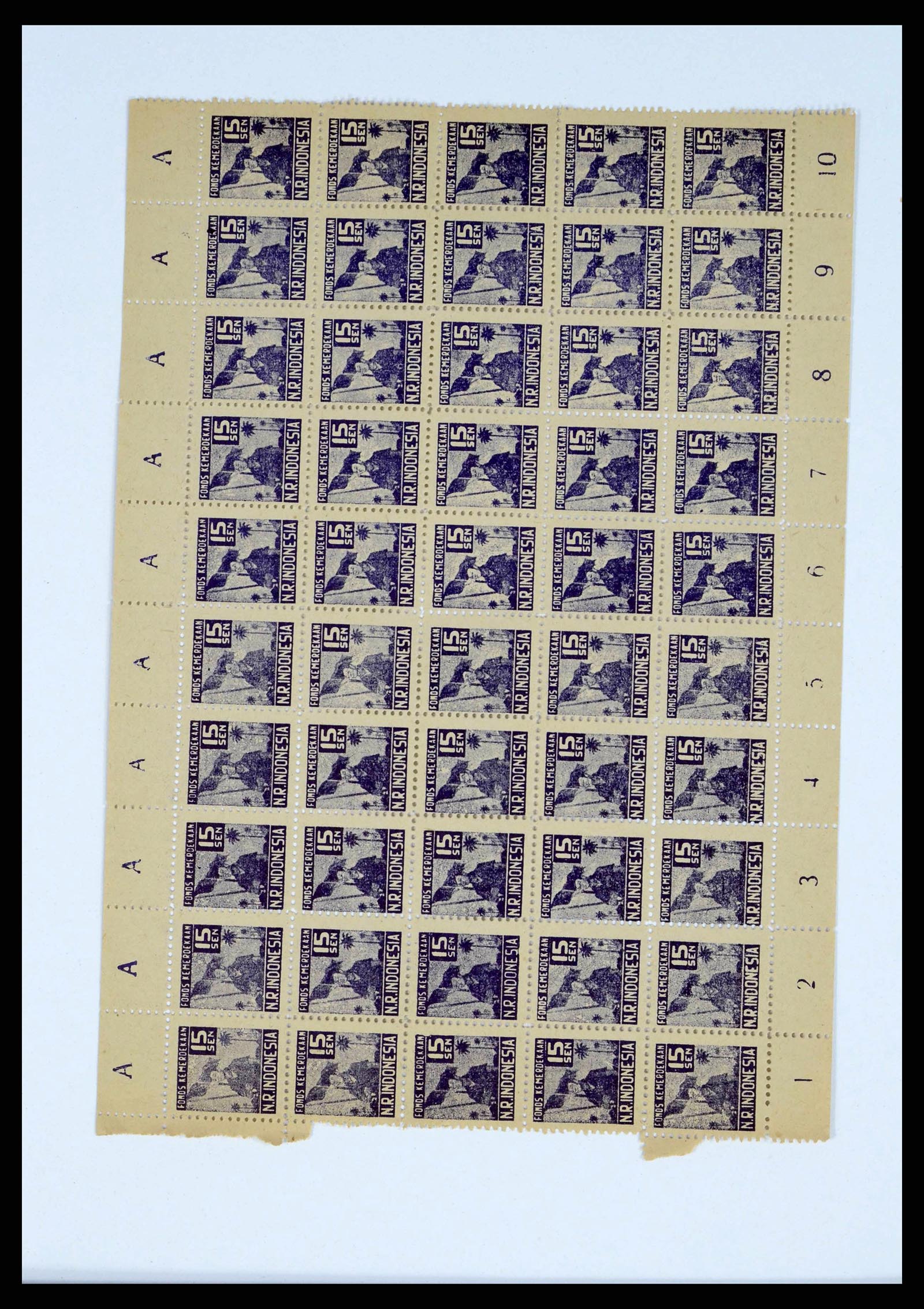 38356 0013 - Postzegelverzameling 38356 Nederlands Indië interim 1946-1947.