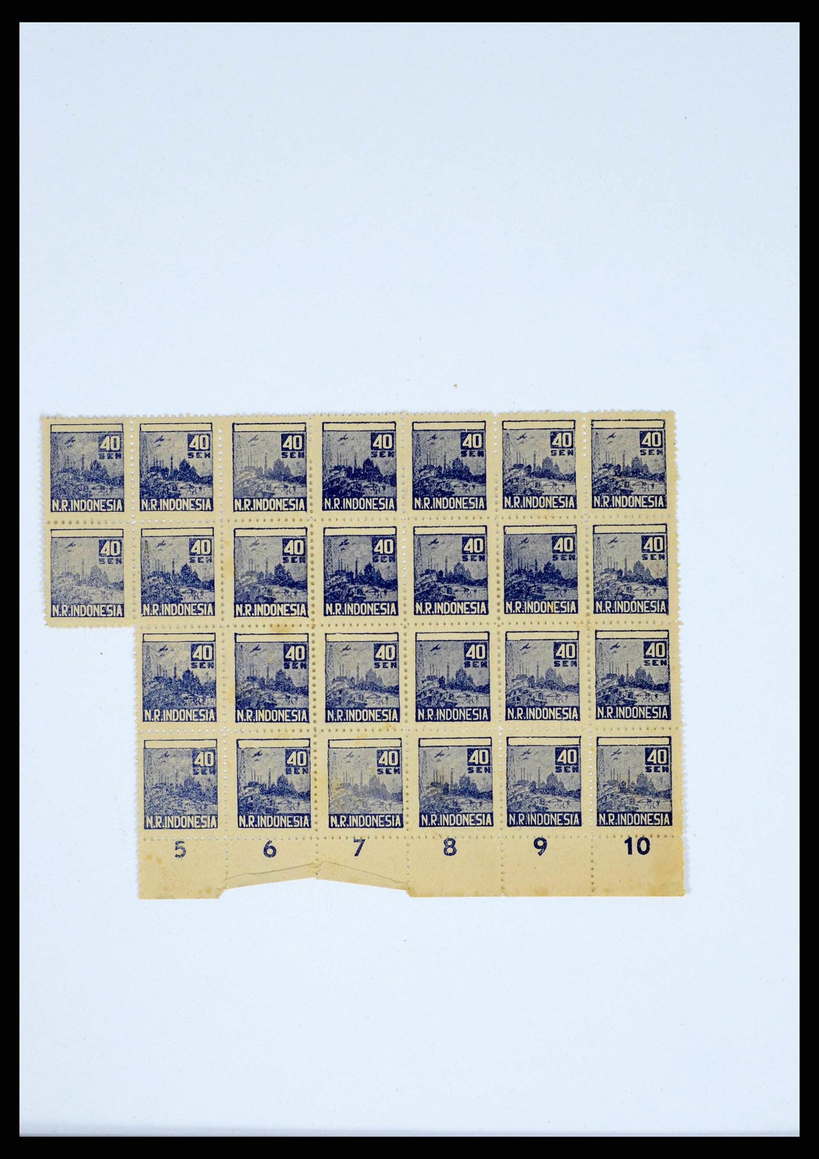 38356 0020 - Postzegelverzameling 38356 Nederlands Indië interim 1946-1947.