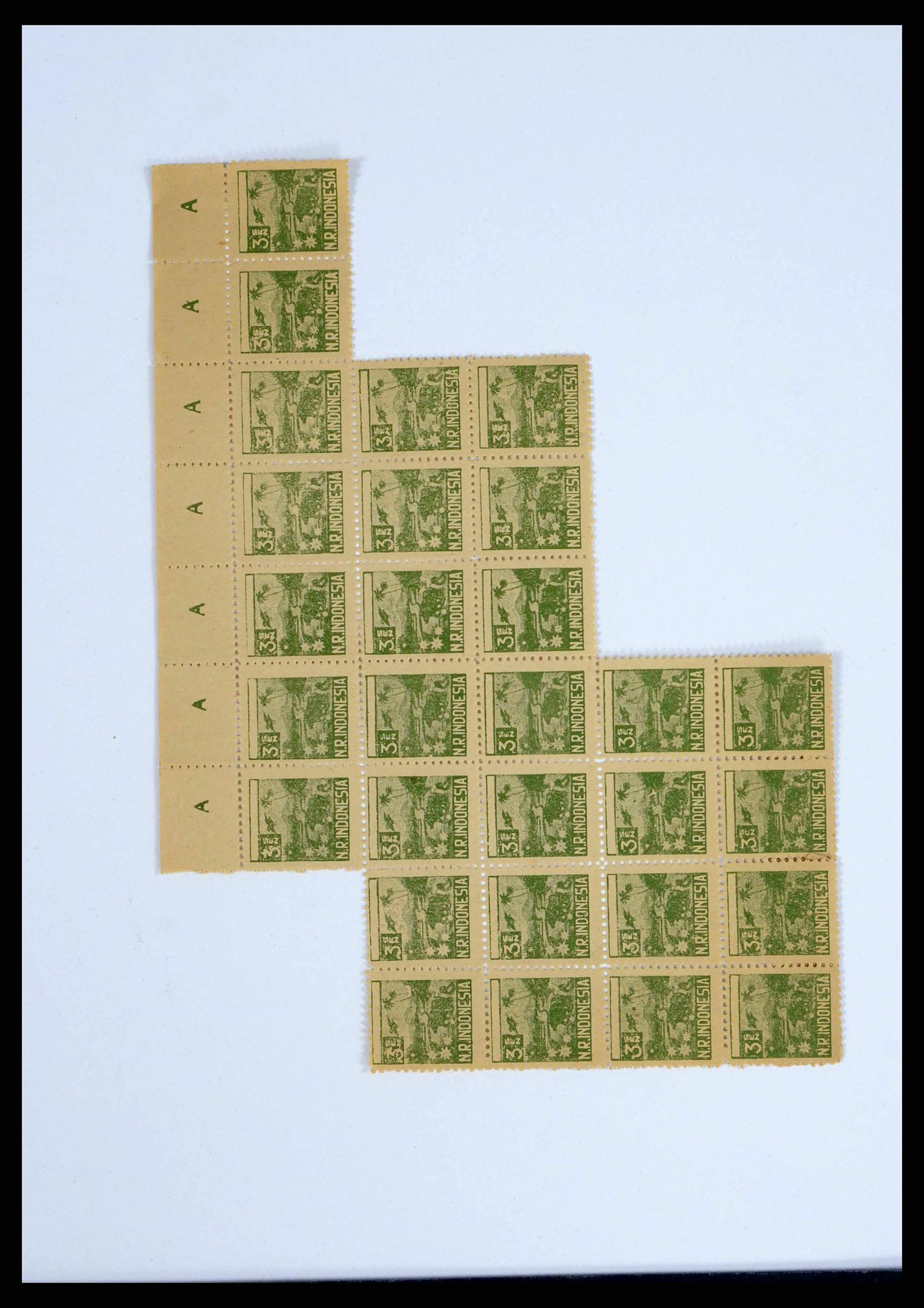 38356 0026 - Postzegelverzameling 38356 Nederlands Indië interim 1946-1947.