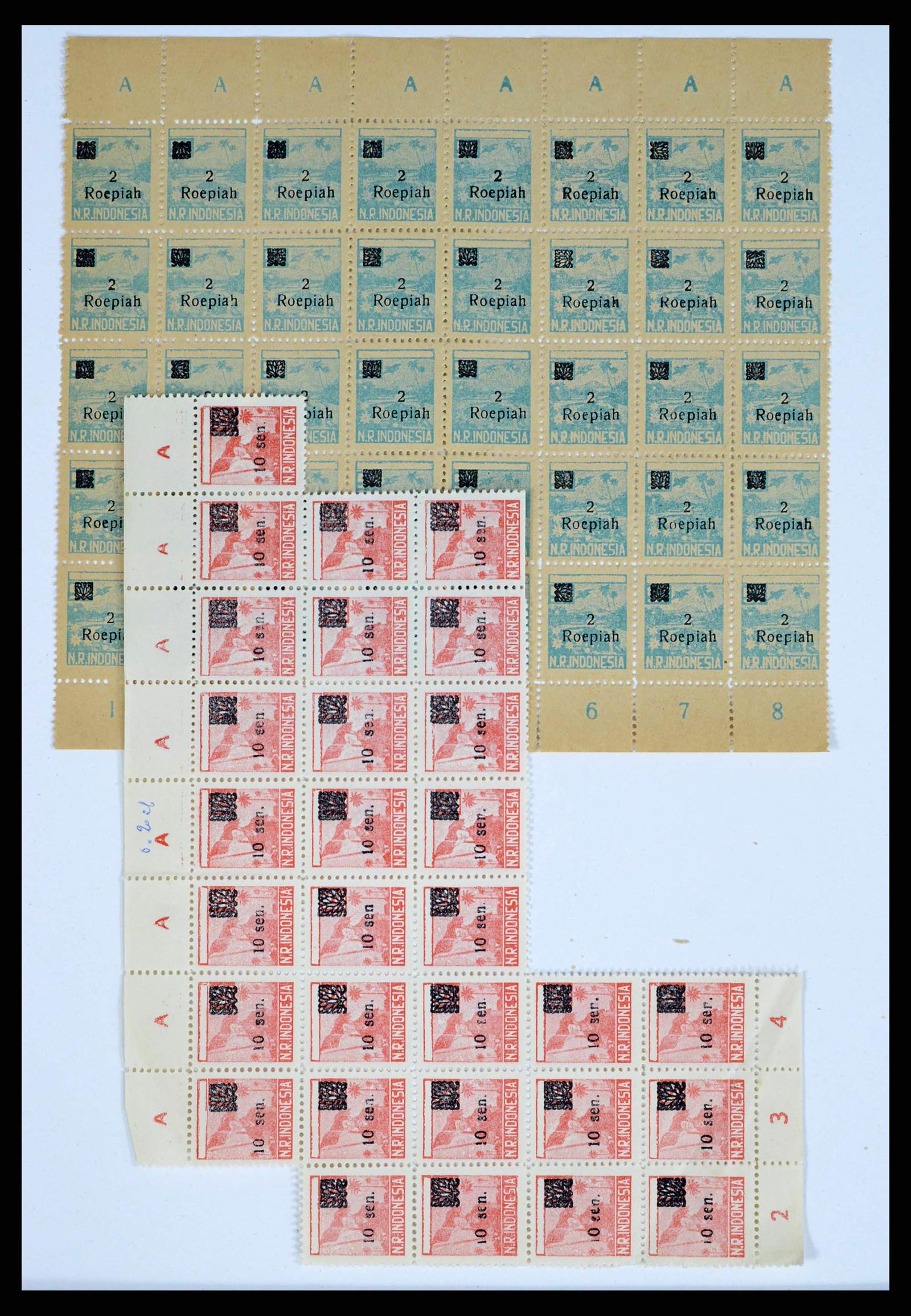 38356 0047 - Postzegelverzameling 38356 Nederlands Indië interim 1946-1947.