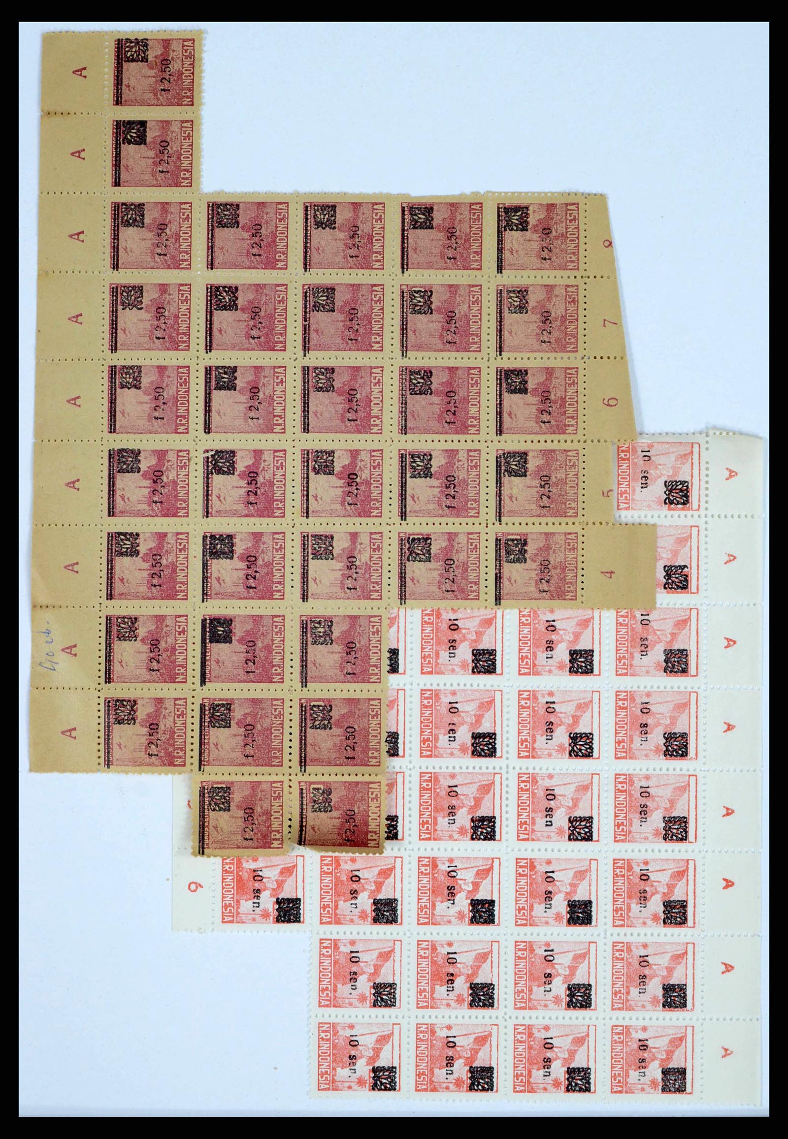 38356 0049 - Postzegelverzameling 38356 Nederlands Indië interim 1946-1947.