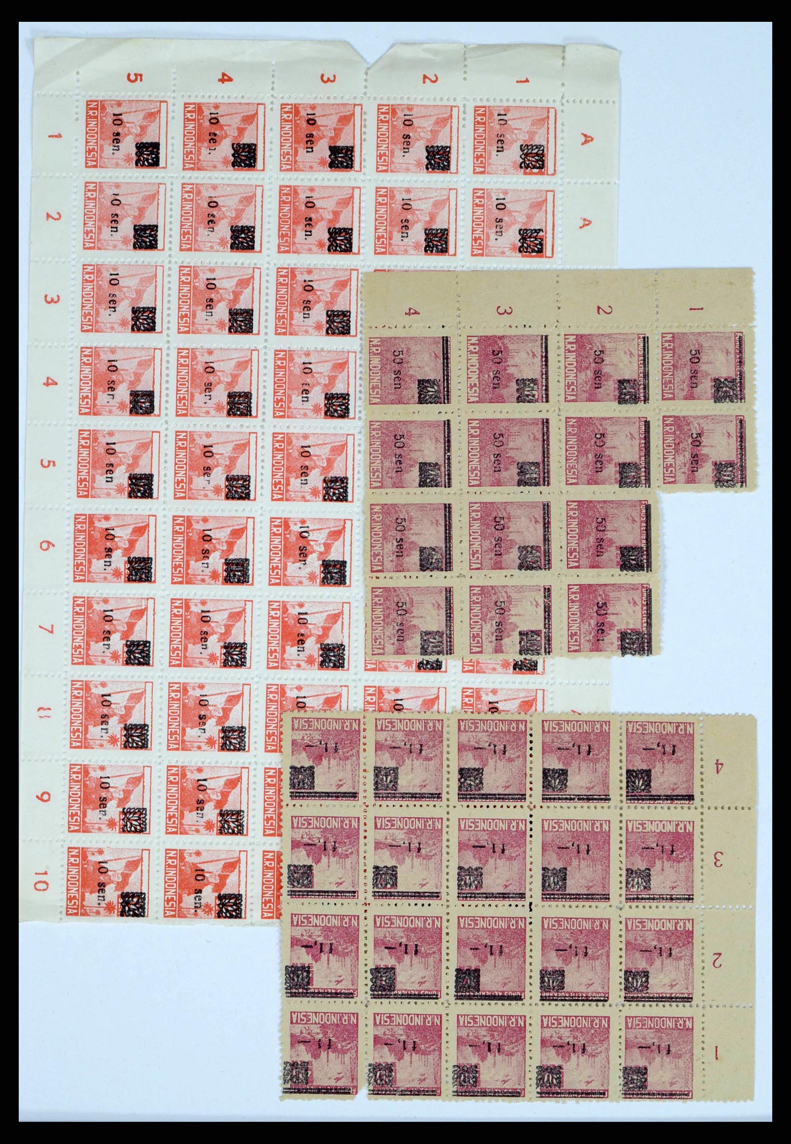 38356 0050 - Postzegelverzameling 38356 Nederlands Indië interim 1946-1947.