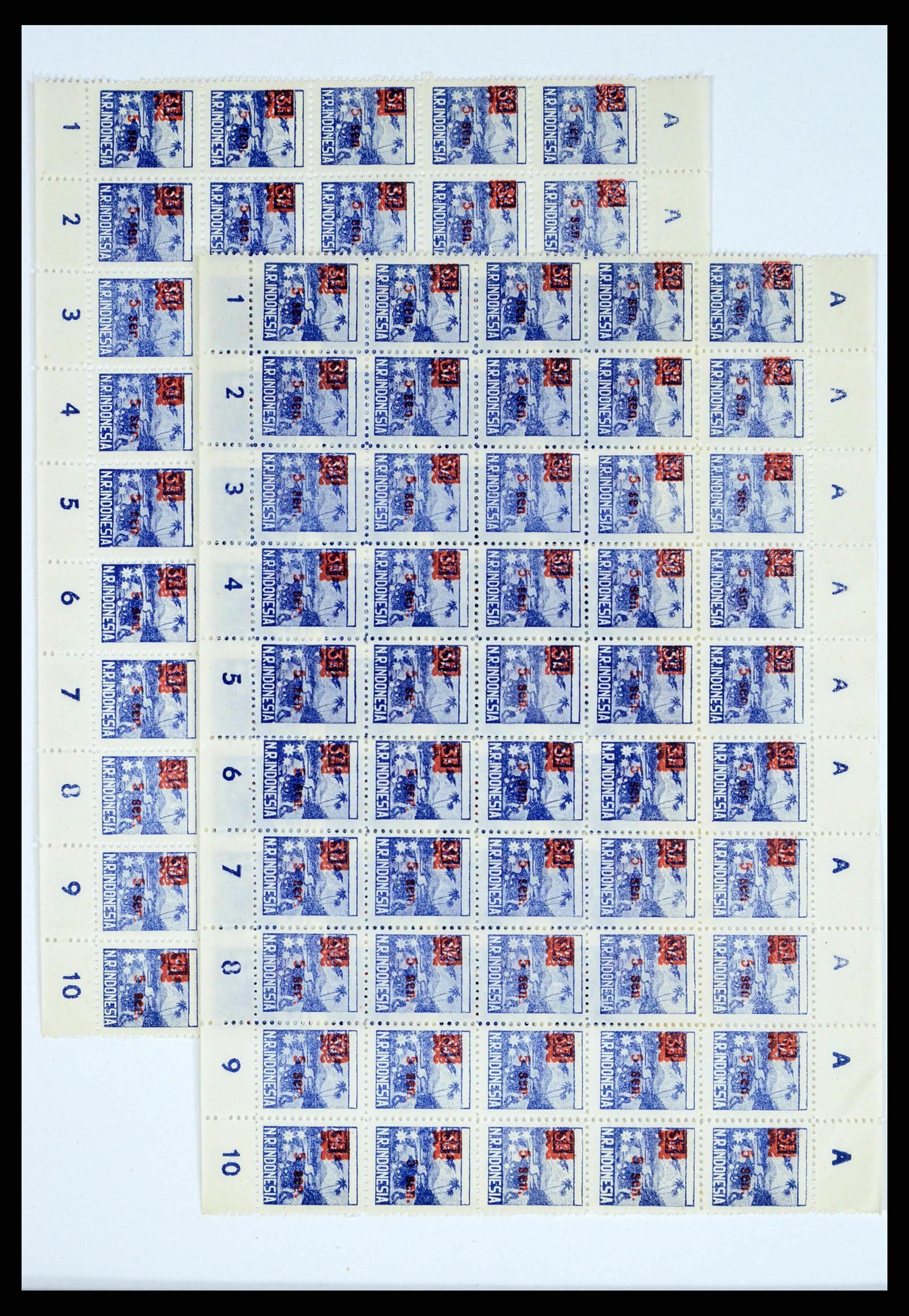 38356 0058 - Postzegelverzameling 38356 Nederlands Indië interim 1946-1947.