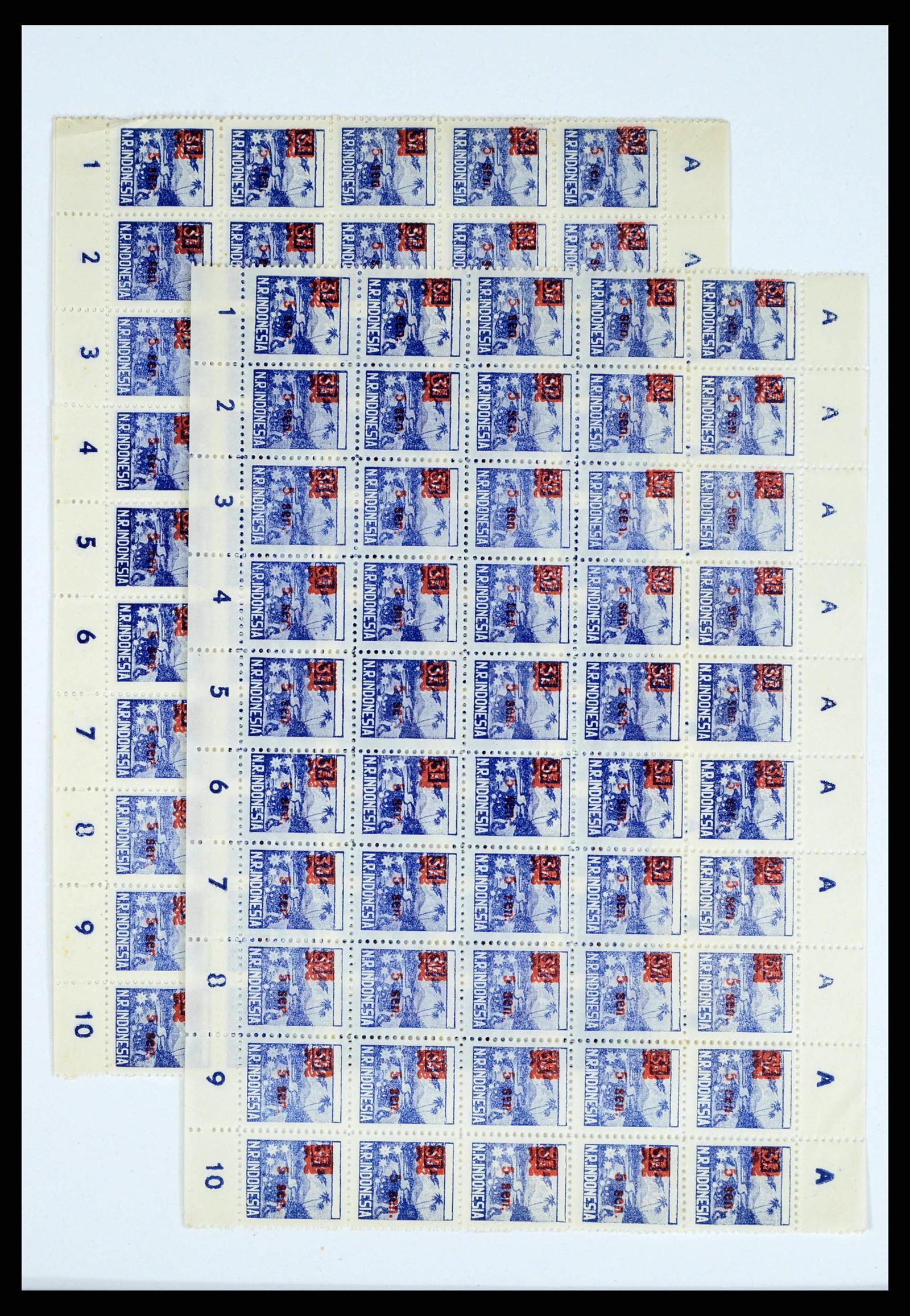 38356 0059 - Postzegelverzameling 38356 Nederlands Indië interim 1946-1947.