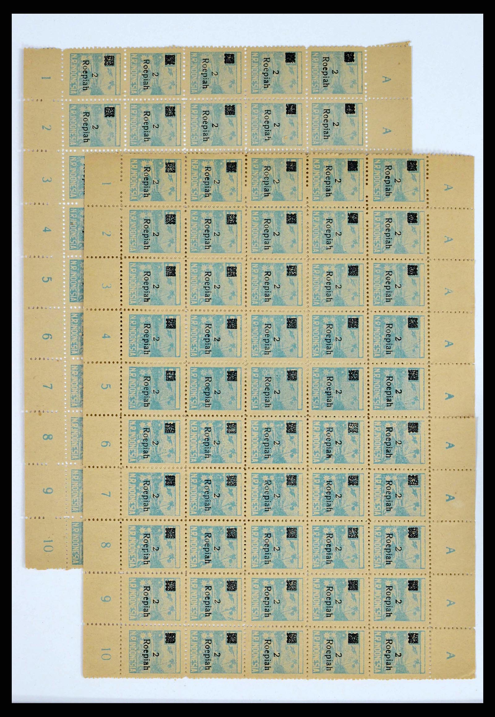38356 0061 - Postzegelverzameling 38356 Nederlands Indië interim 1946-1947.