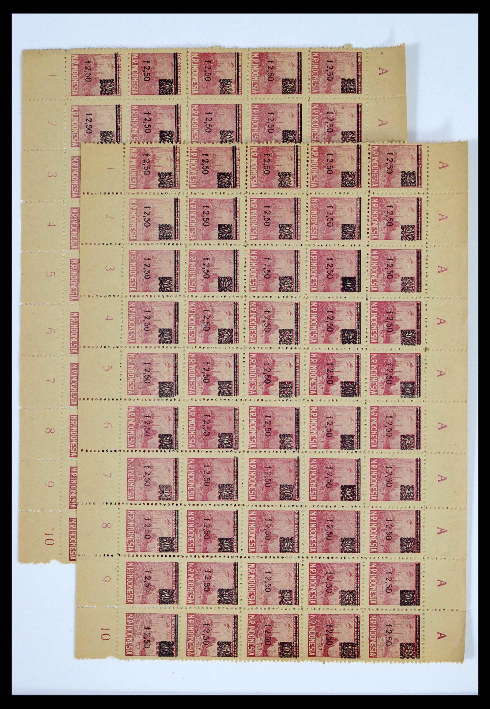 38356 0062 - Postzegelverzameling 38356 Nederlands Indië interim 1946-1947.