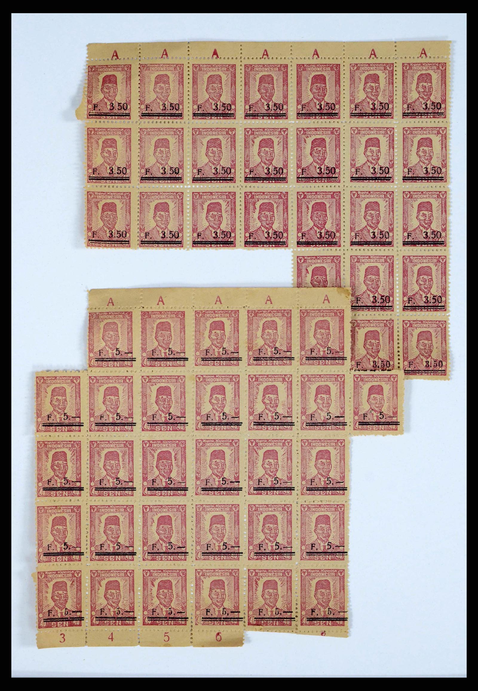 38356 0064 - Postzegelverzameling 38356 Nederlands Indië interim 1946-1947.