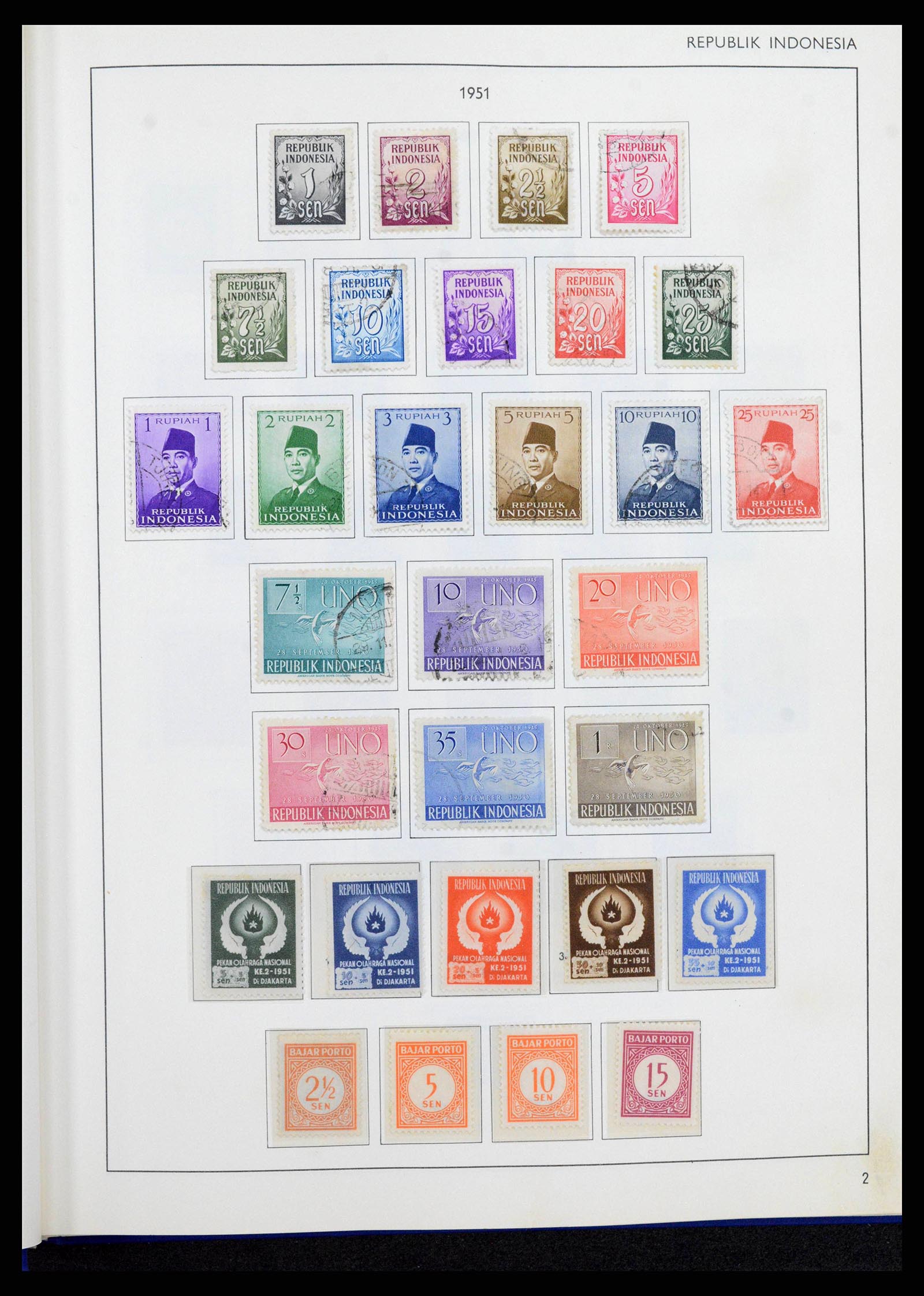 38357 0002 - Postzegelverzameling 38357 Indonesië 1950-1977.