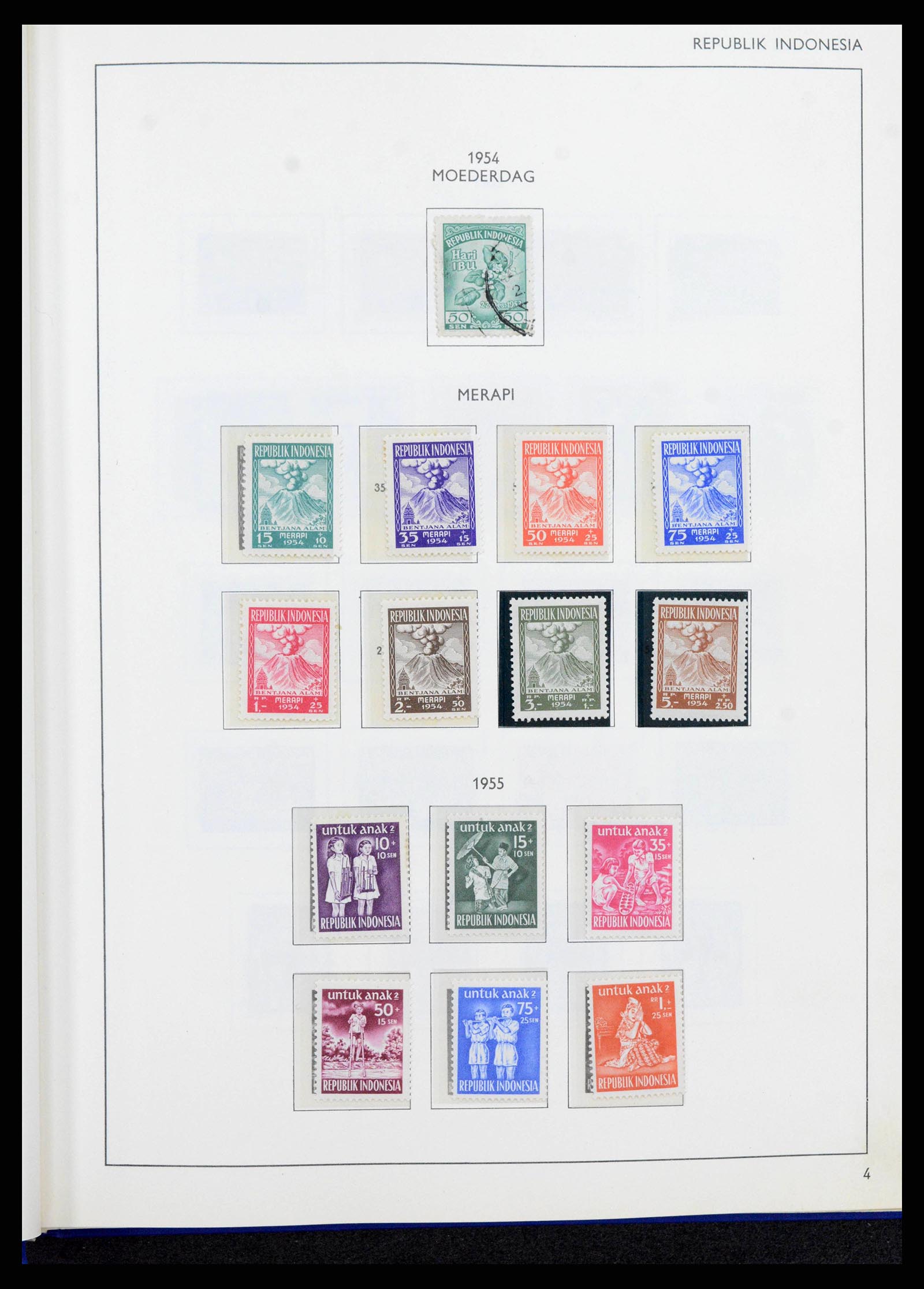 38357 0004 - Postzegelverzameling 38357 Indonesië 1950-1977.