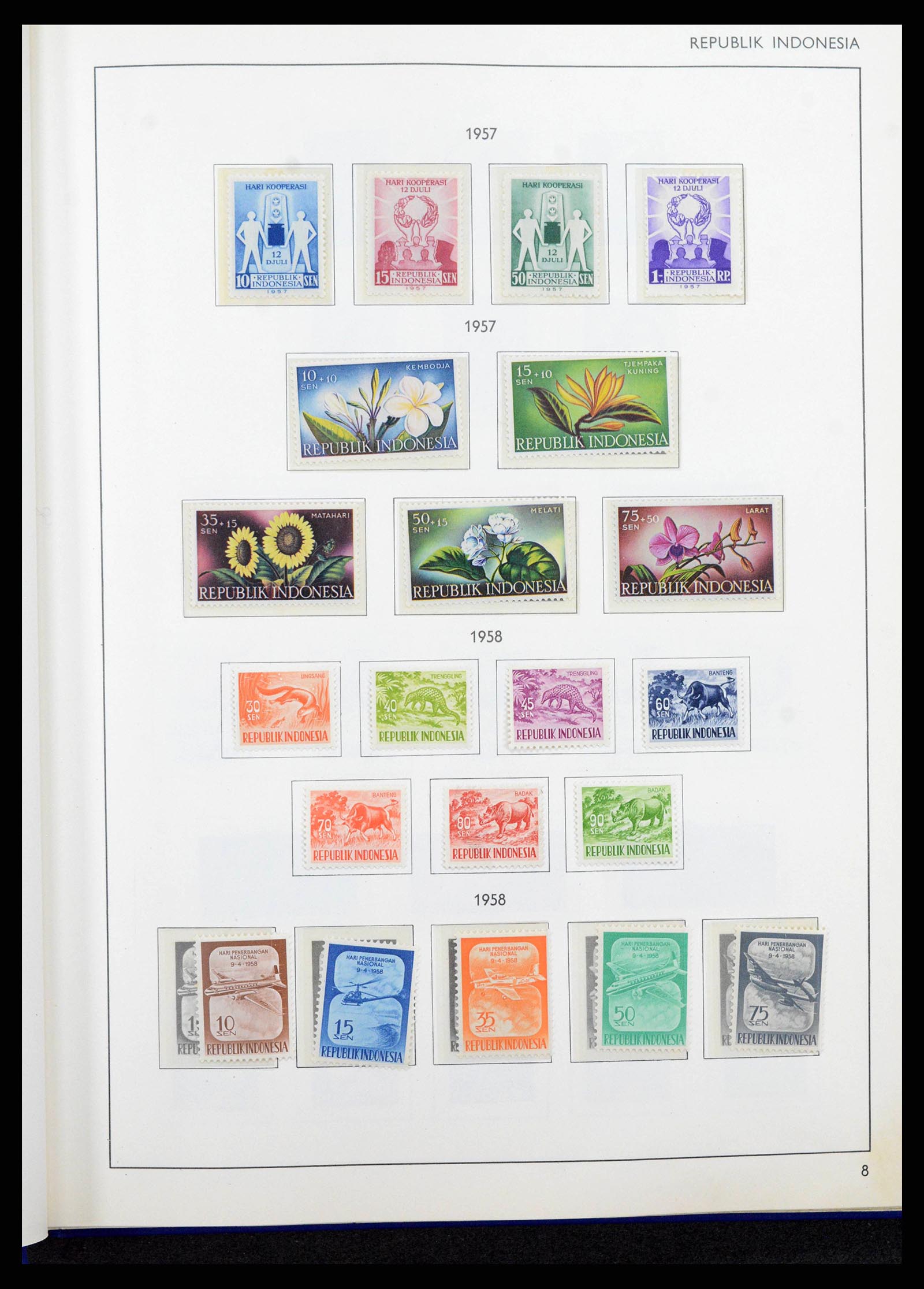 38357 0008 - Postzegelverzameling 38357 Indonesië 1950-1977.