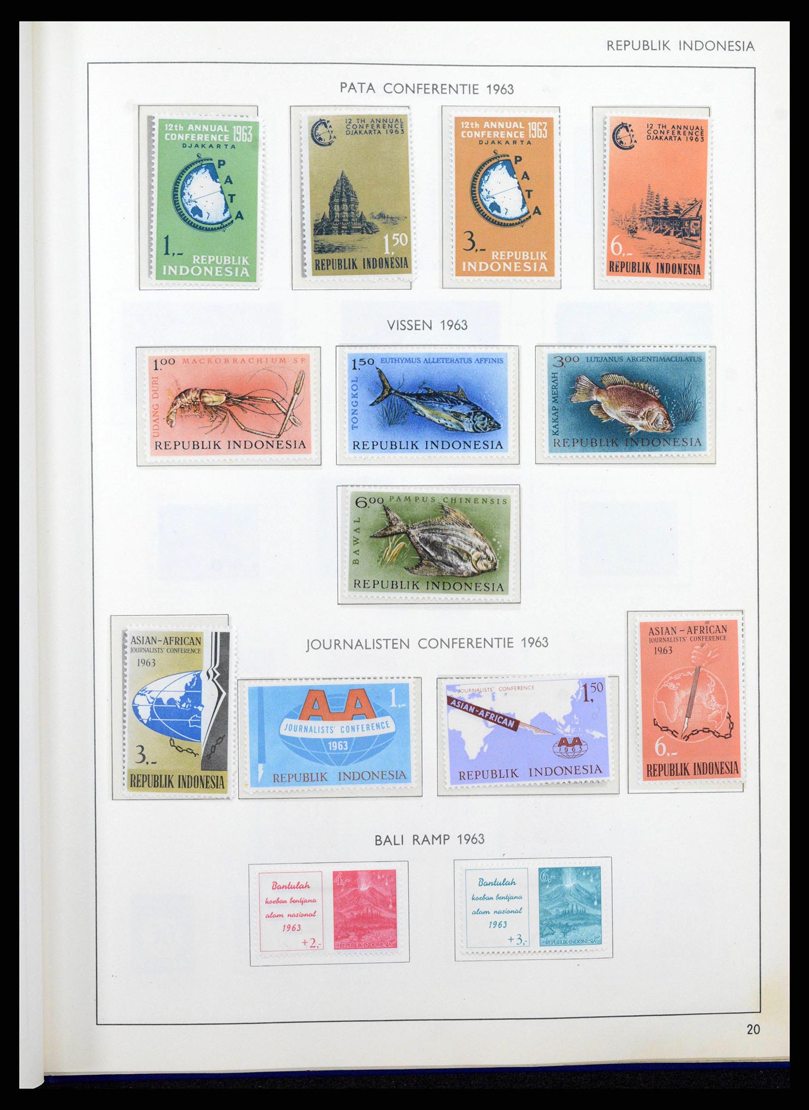 38357 0020 - Postzegelverzameling 38357 Indonesië 1950-1977.