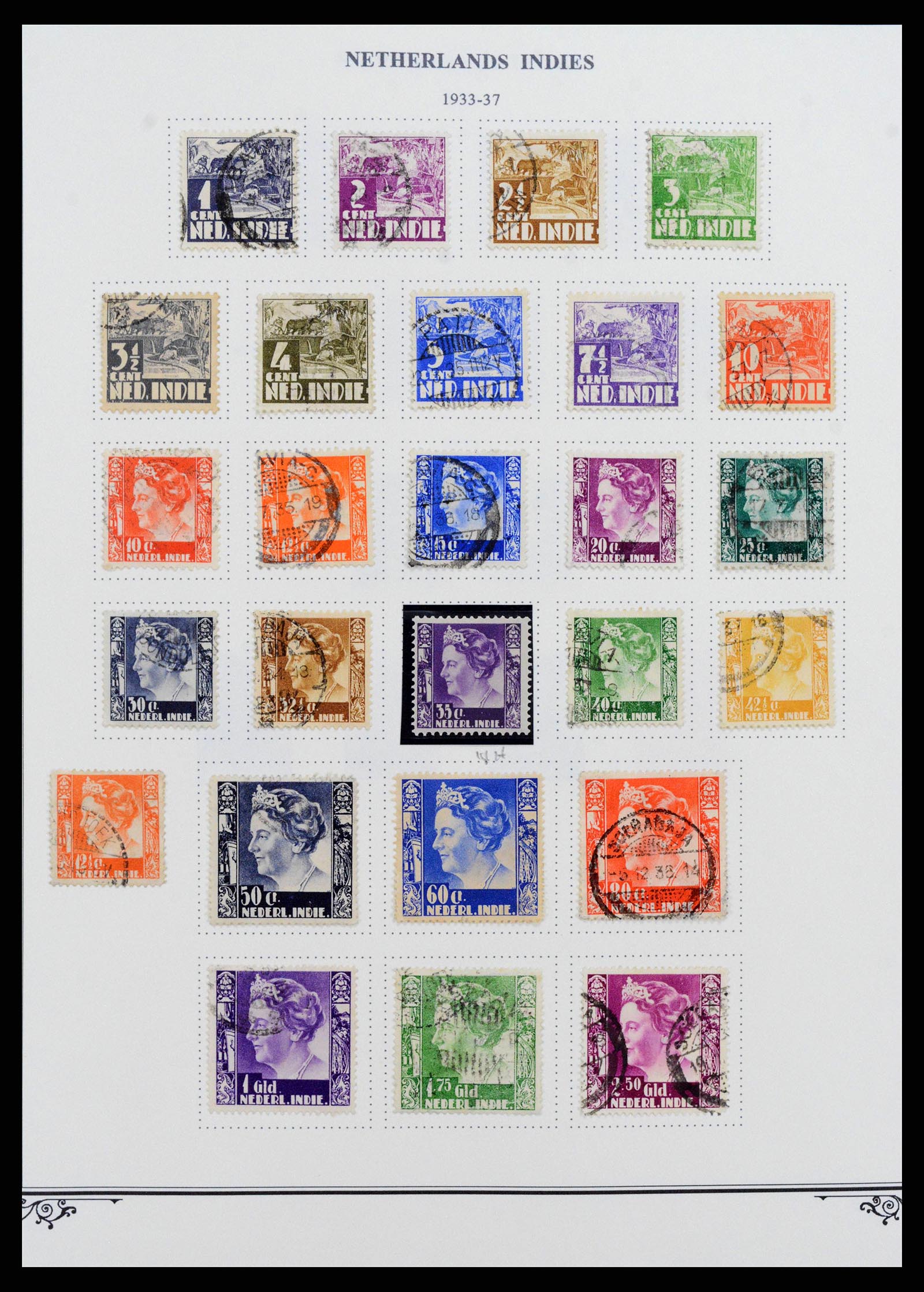 38359 0009 - Postzegelverzameling 38359 Nederlands Indië 1860-1962.