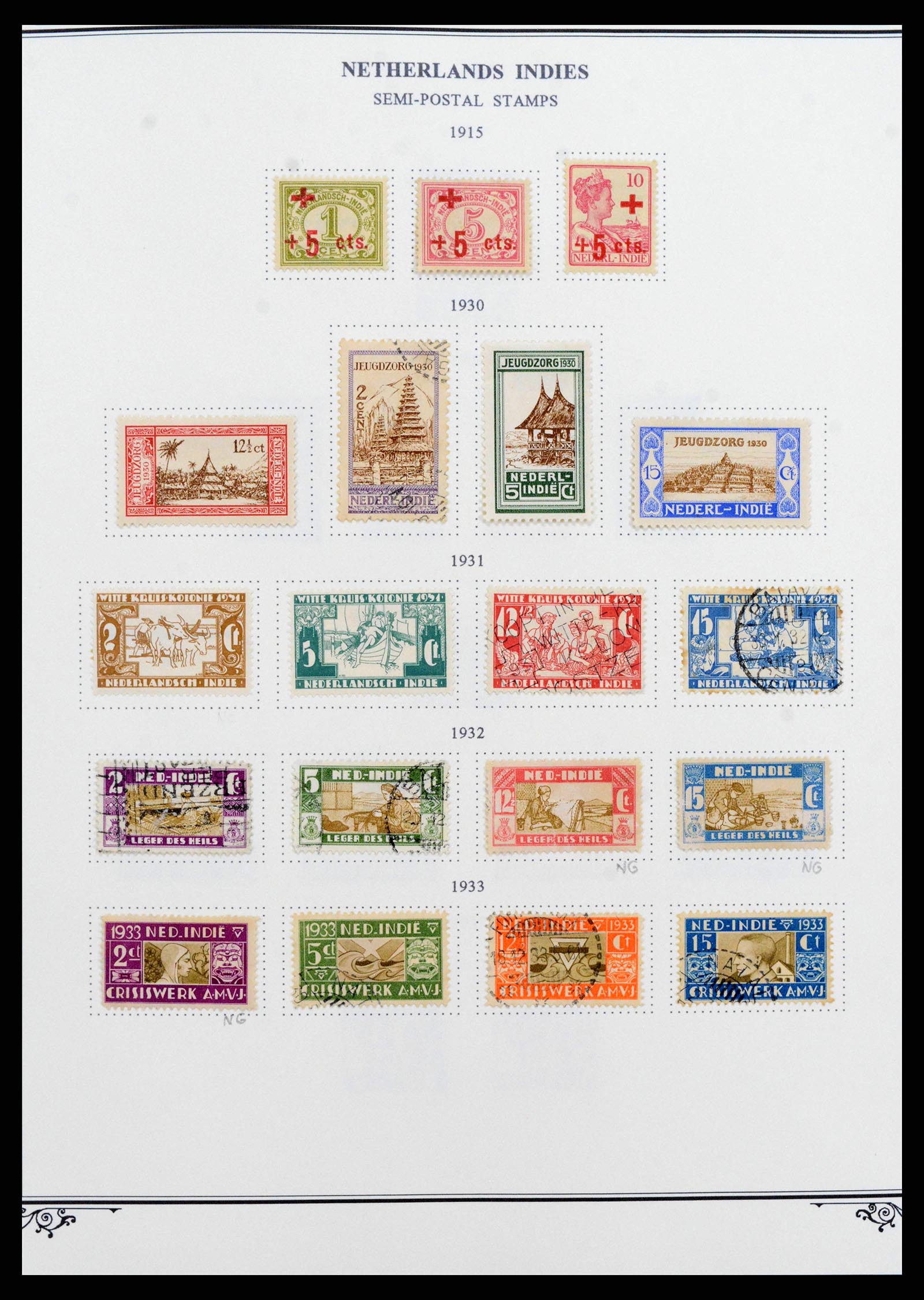 38359 0019 - Postzegelverzameling 38359 Nederlands Indië 1860-1962.