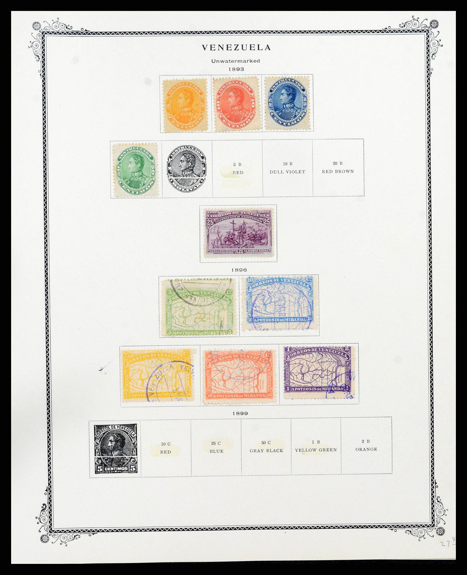 38362 0252 - Postzegelverzameling 38362 Venezuela 1859-1992.