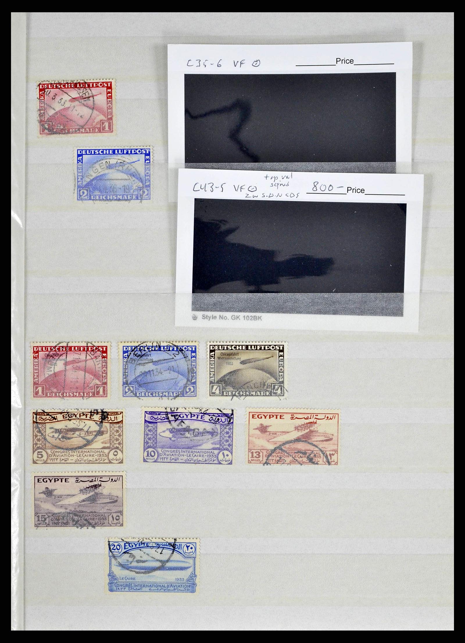 38370 0005 - Postzegelverzameling 38370 Wereld dure luchtpostzegels 1920-1961.