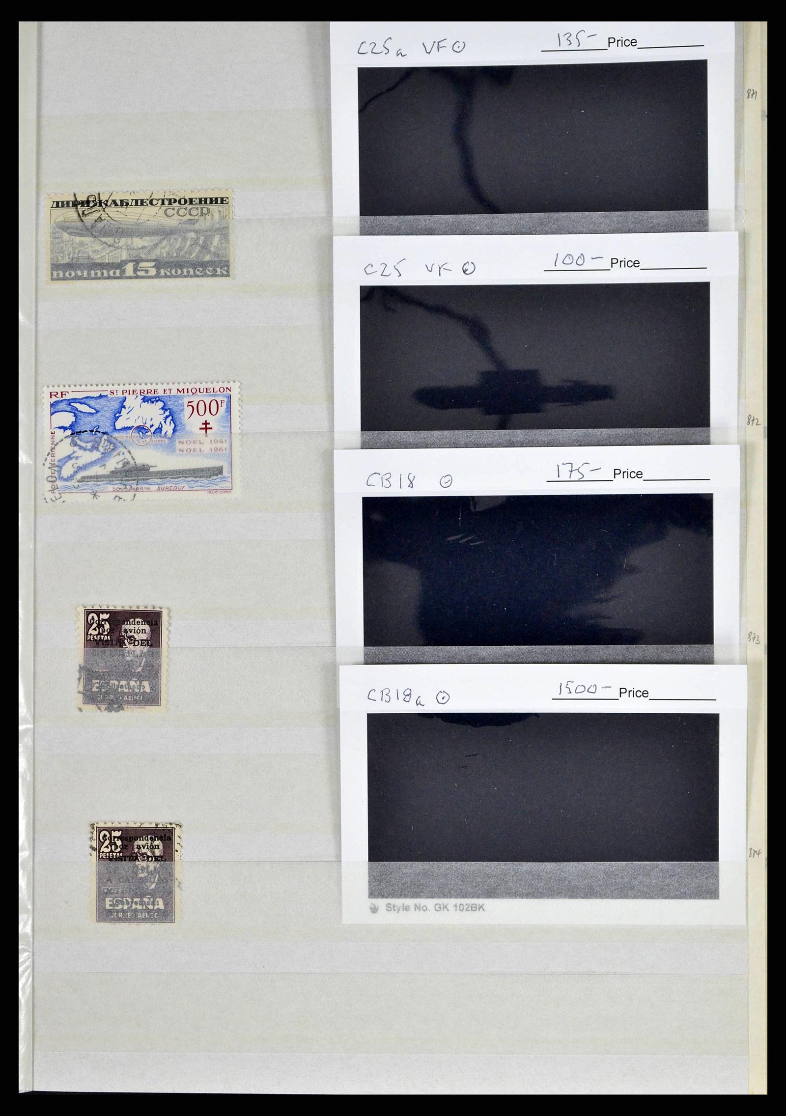 38370 0019 - Postzegelverzameling 38370 Wereld dure luchtpostzegels 1920-1961.