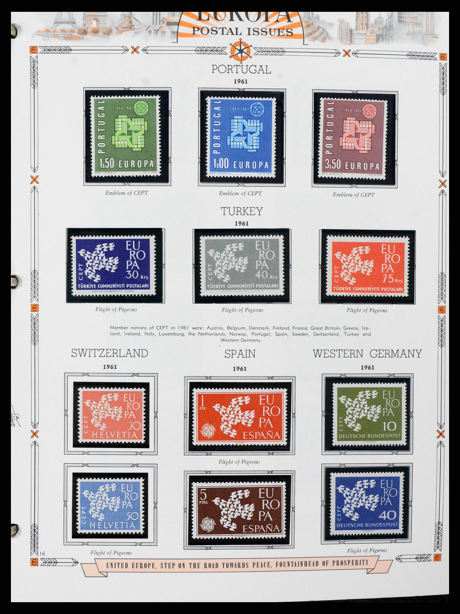 38373 0016 - Postzegelverzameling 38373 Europa Cept compleet 1956-2005.