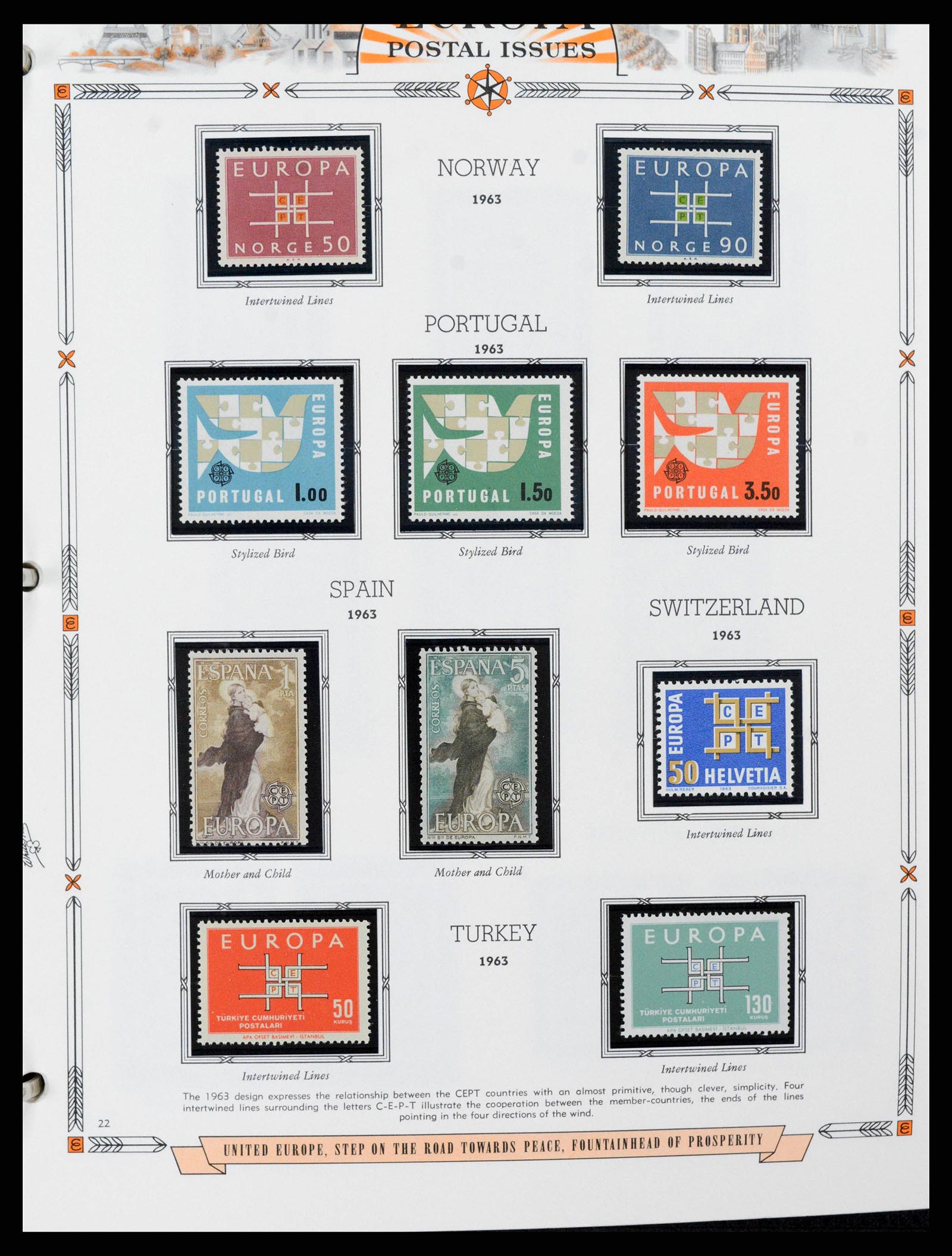 38373 0022 - Postzegelverzameling 38373 Europa Cept compleet 1956-2005.