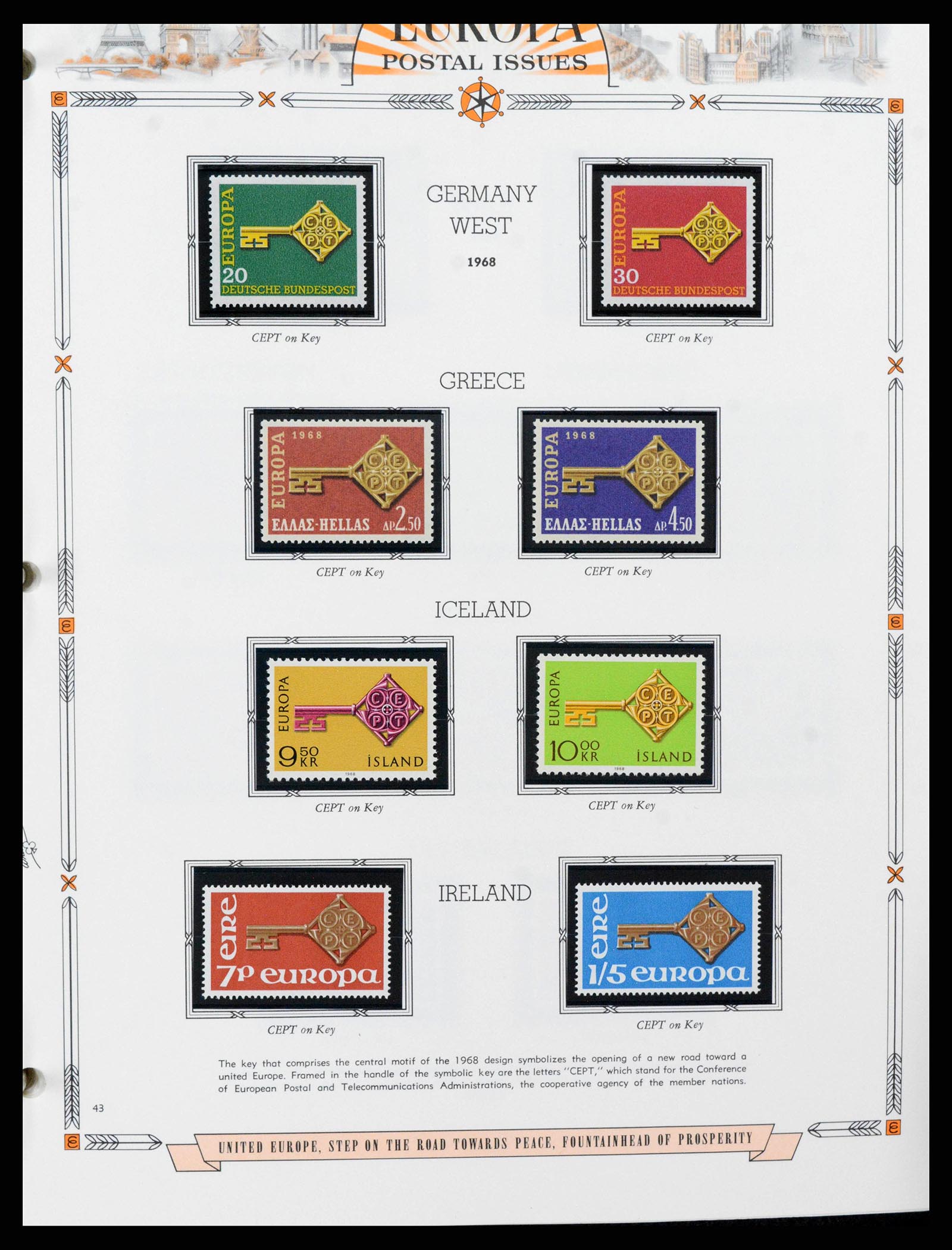 38373 0043 - Postzegelverzameling 38373 Europa Cept compleet 1956-2005.