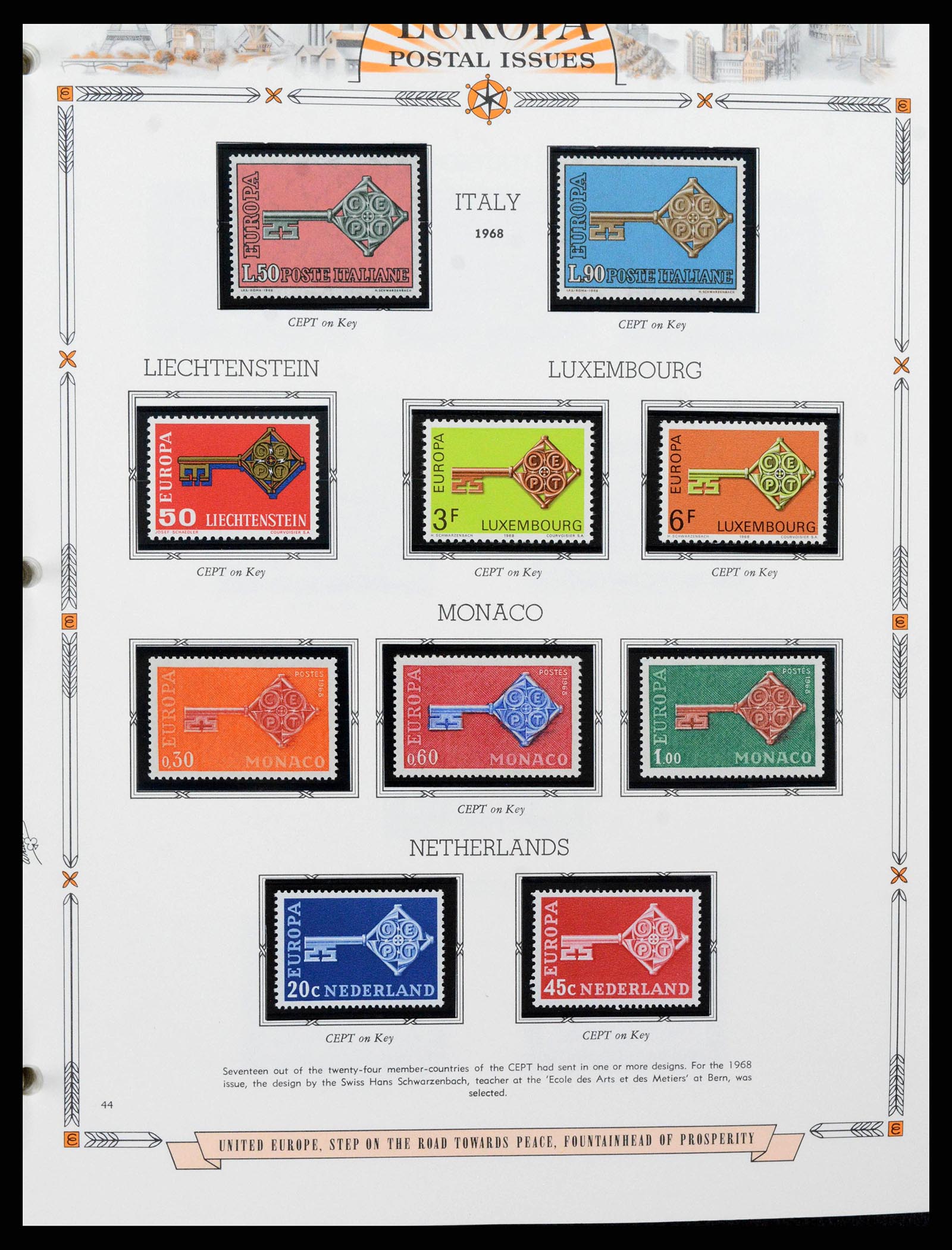 38373 0044 - Postzegelverzameling 38373 Europa Cept compleet 1956-2005.