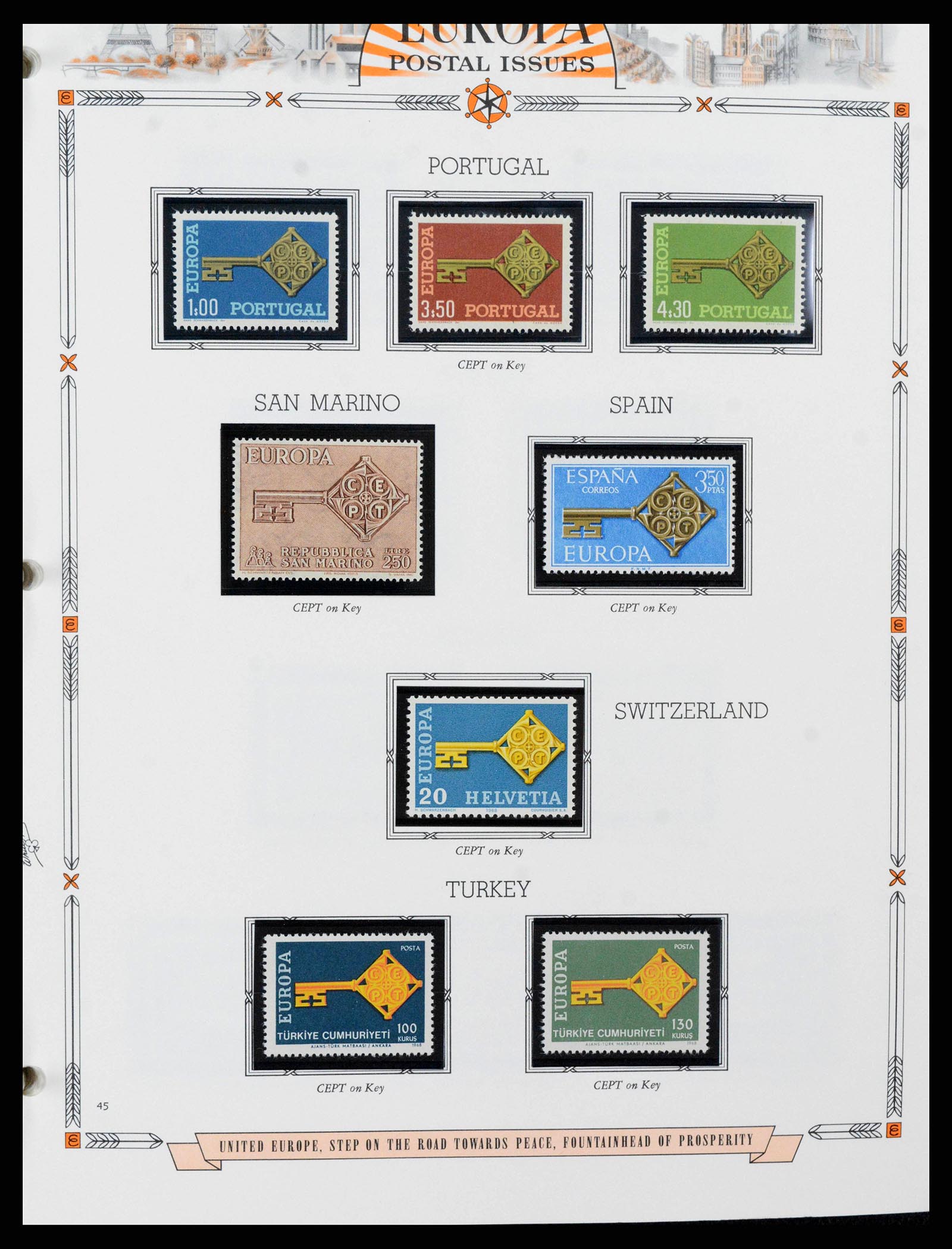 38373 0045 - Postzegelverzameling 38373 Europa Cept compleet 1956-2005.