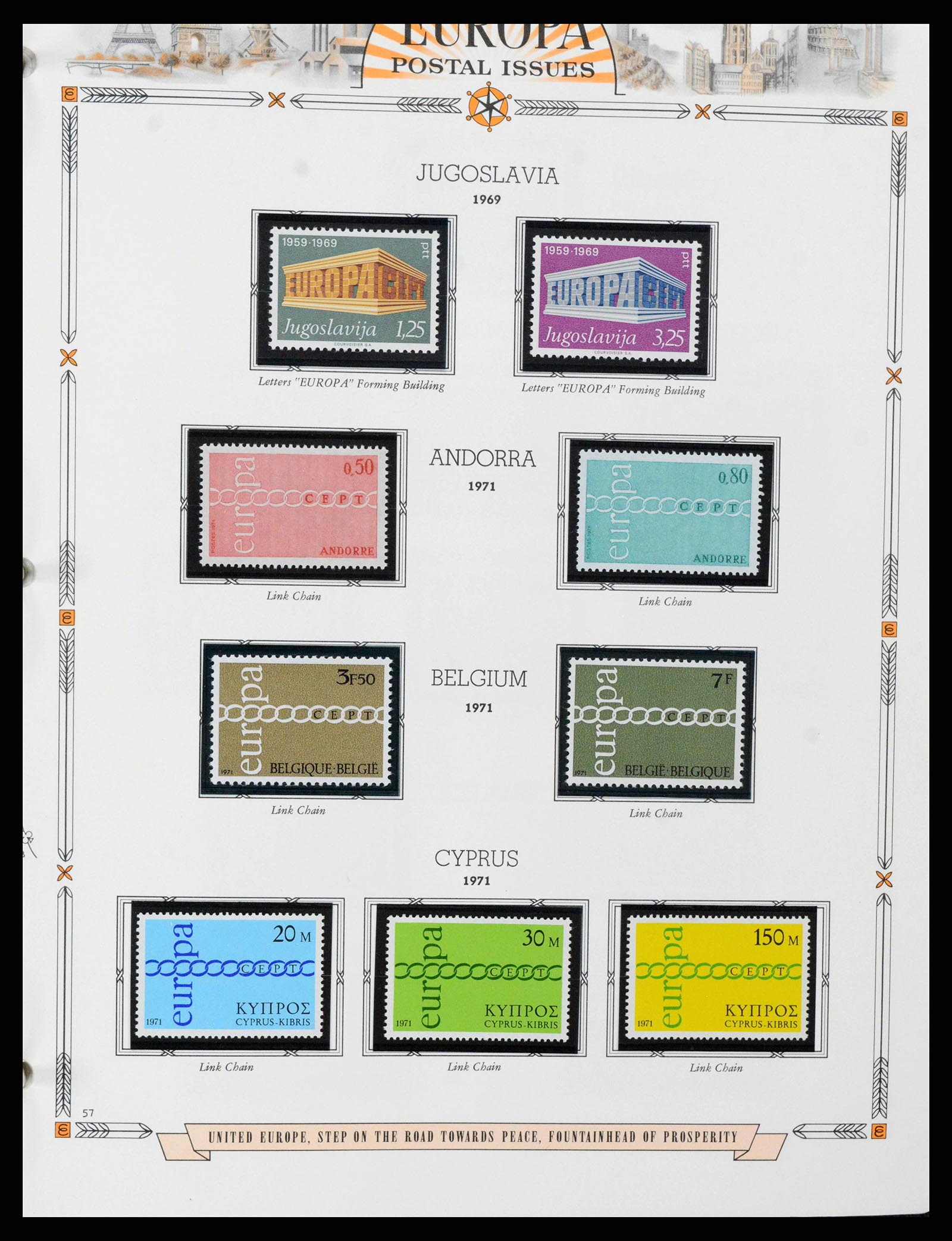 38373 0060 - Postzegelverzameling 38373 Europa Cept compleet 1956-2005.
