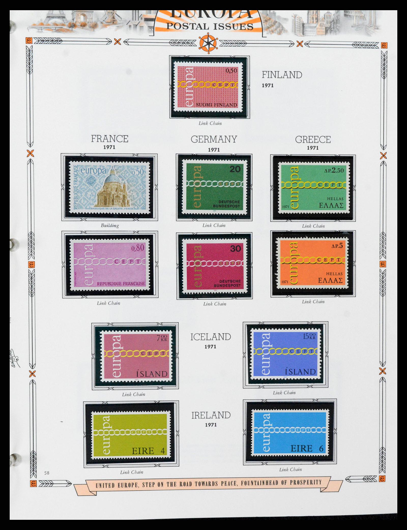 38373 0061 - Postzegelverzameling 38373 Europa Cept compleet 1956-2005.