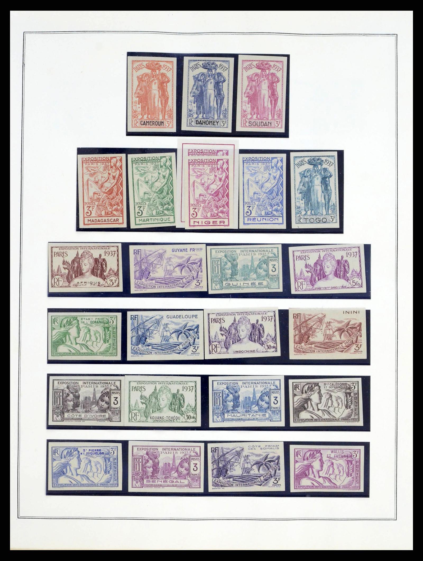 38375 0001 - Postzegelverzameling 38375 Franse koloniën 1889-1980.