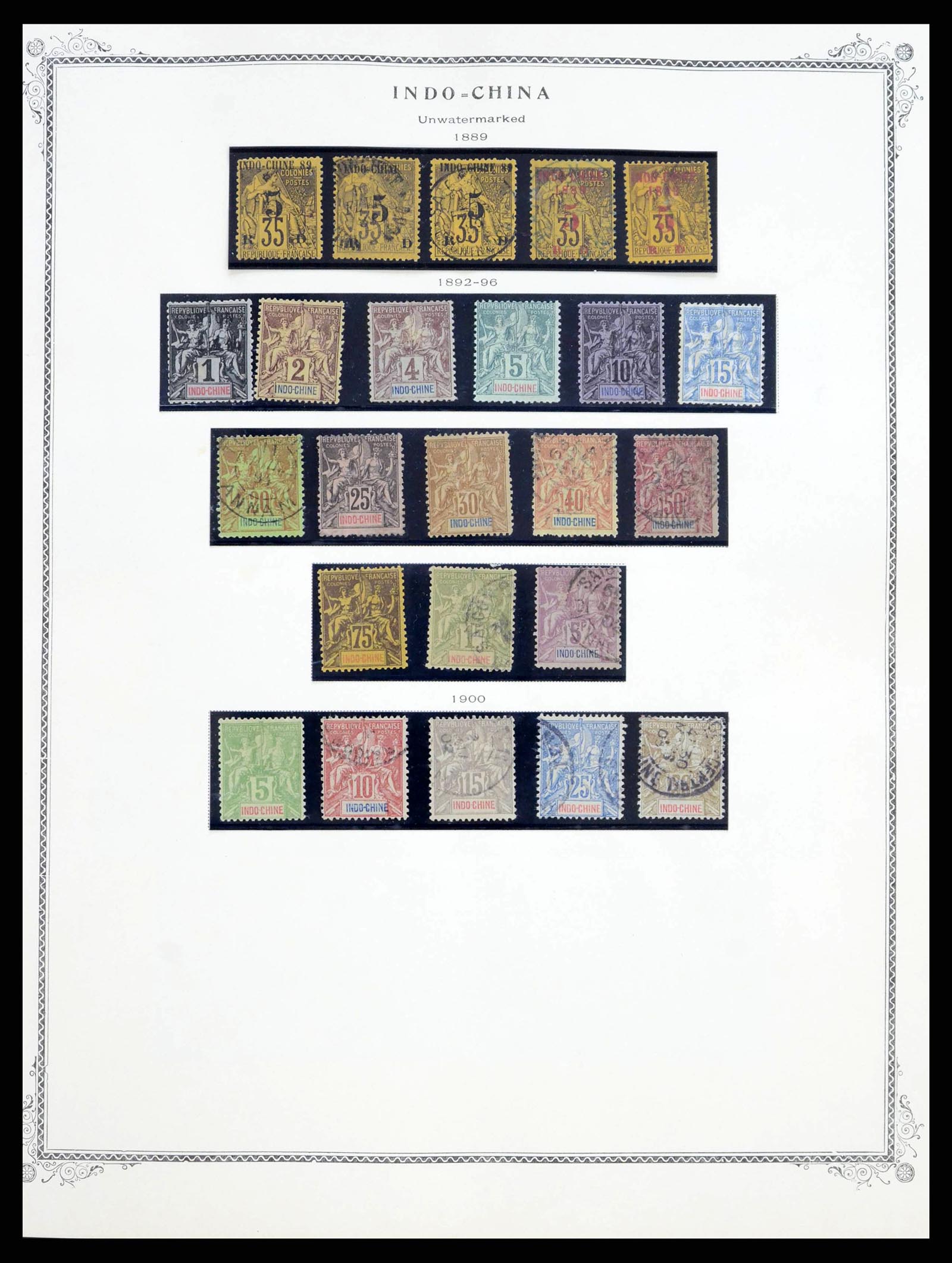 38375 0016 - Postzegelverzameling 38375 Franse koloniën 1889-1980.