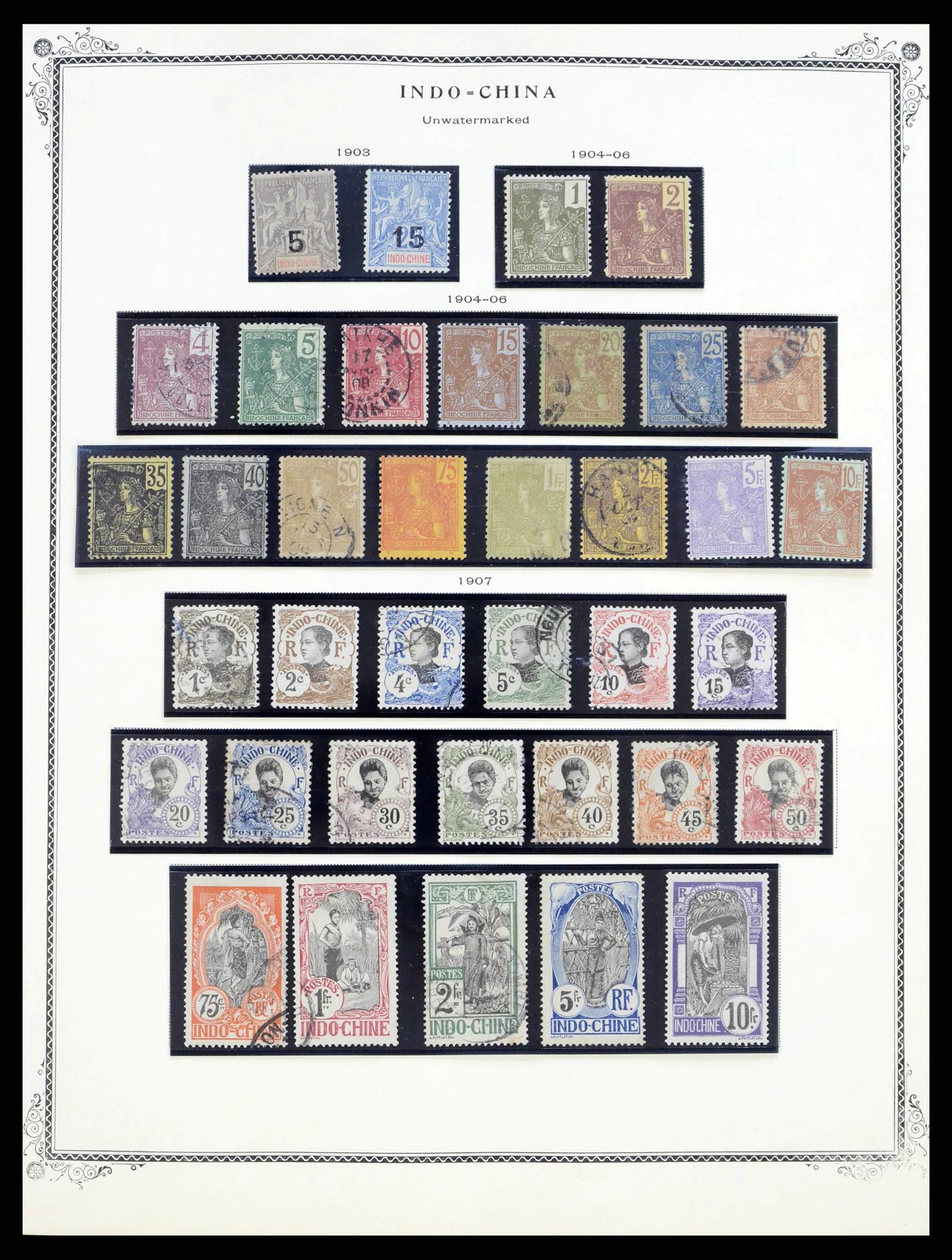38375 0017 - Postzegelverzameling 38375 Franse koloniën 1889-1980.