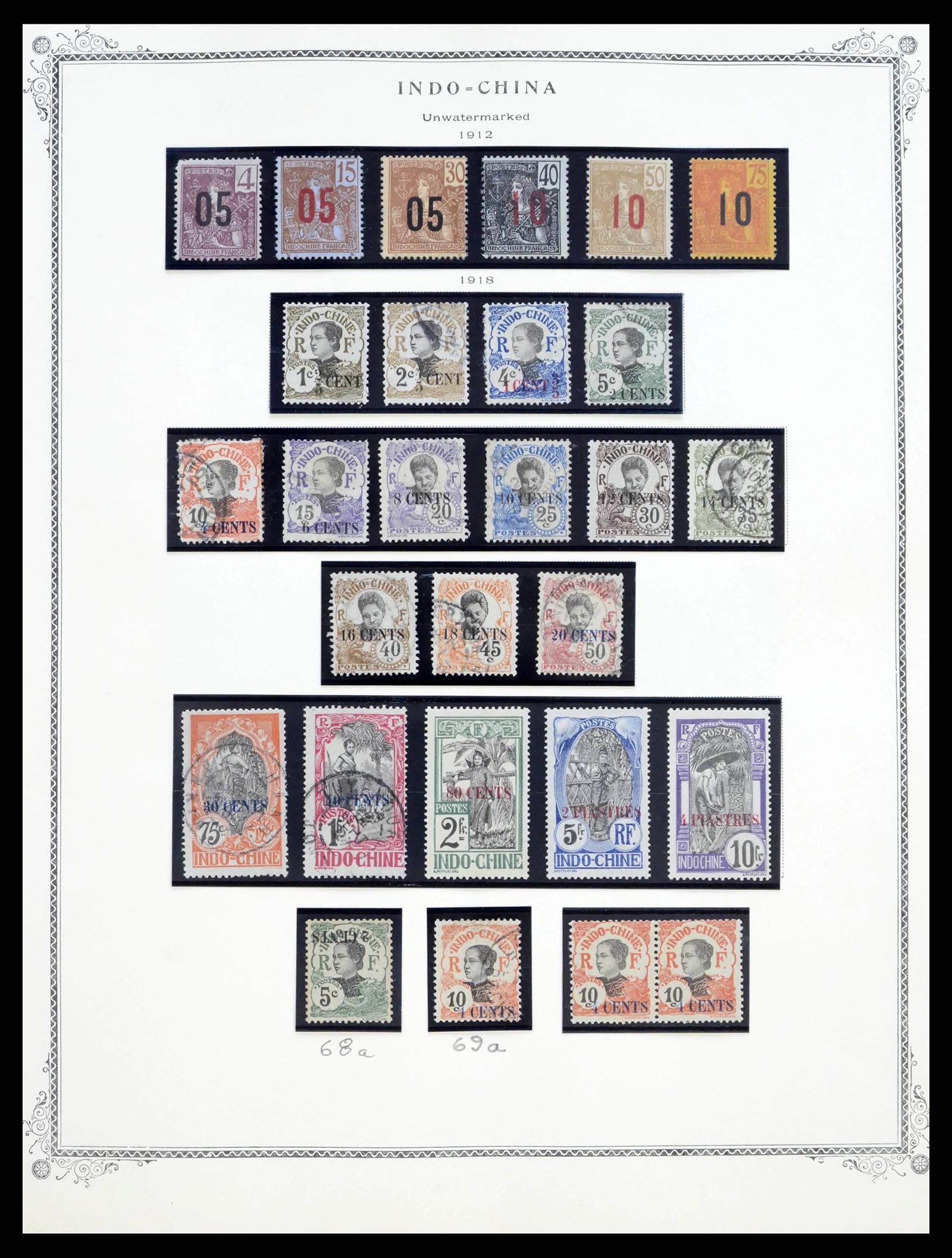 38375 0018 - Postzegelverzameling 38375 Franse koloniën 1889-1980.