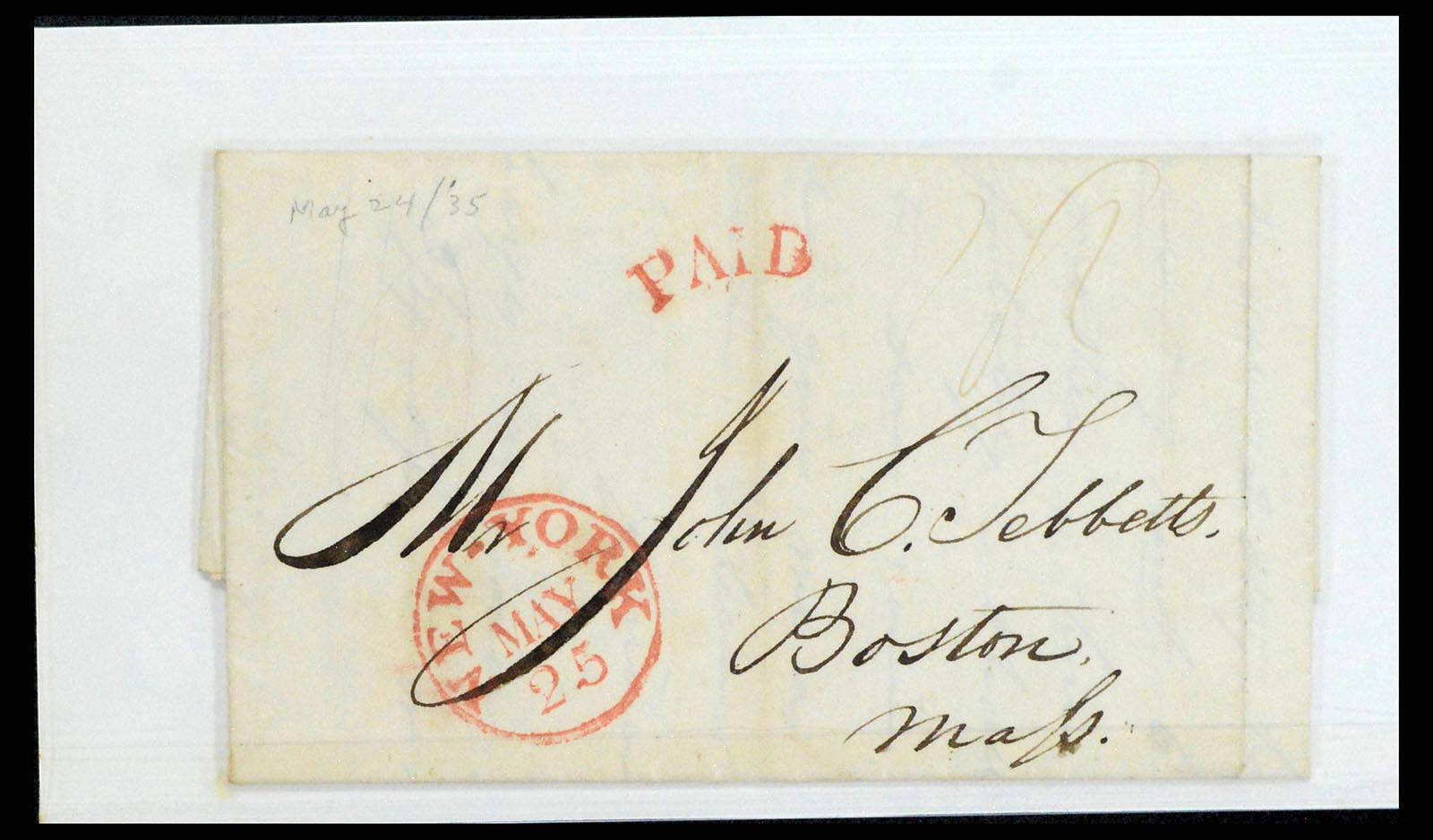 38377 0016 - Postzegelverzameling 38377 USA brieven 1835(!)-1950.