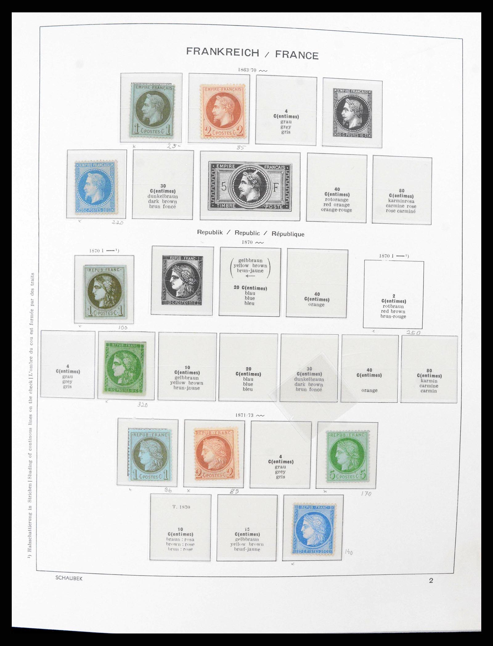 38380 0002 - Postzegelverzameling 38380 Frankrijk 1853-2004.