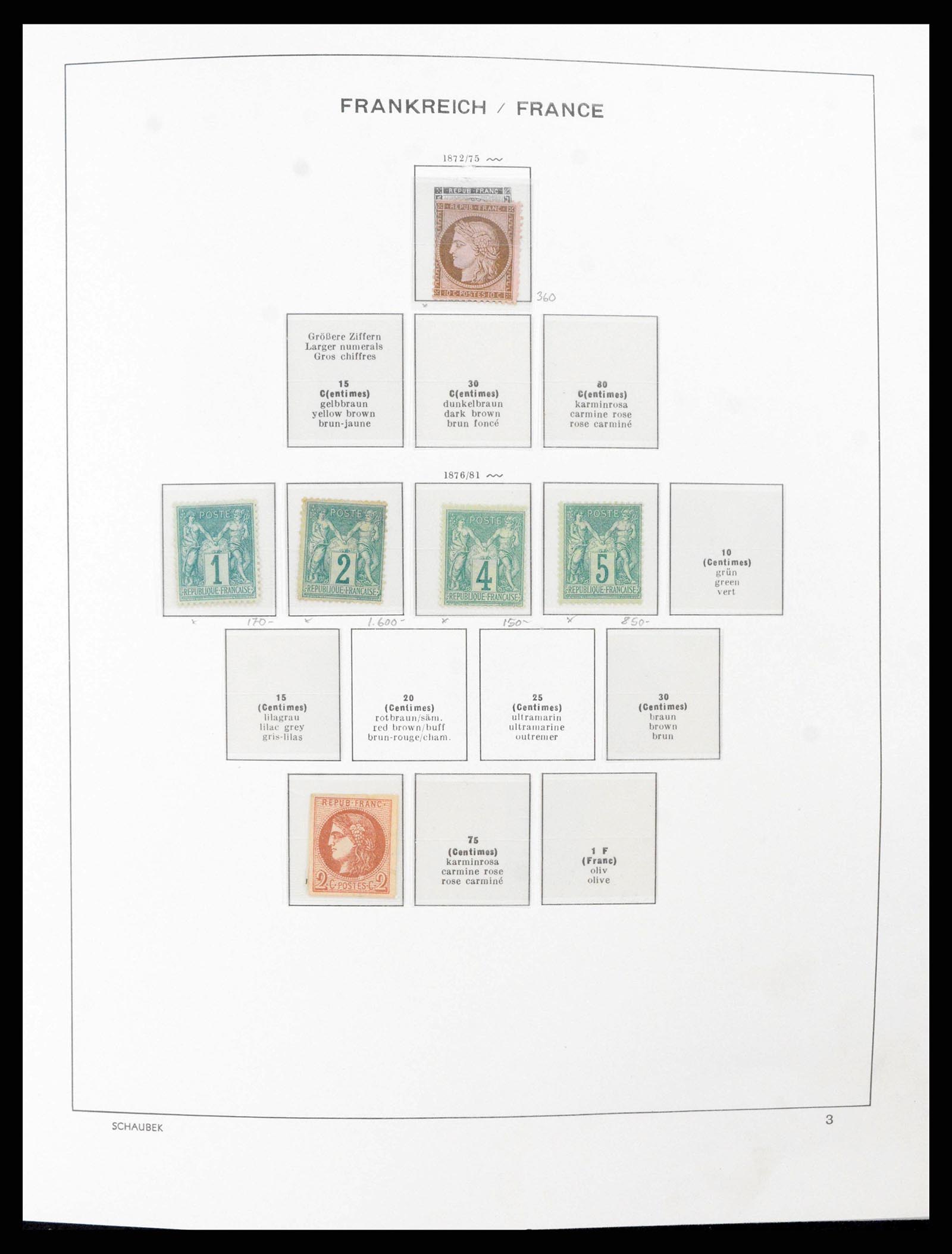 38380 0004 - Postzegelverzameling 38380 Frankrijk 1853-2004.
