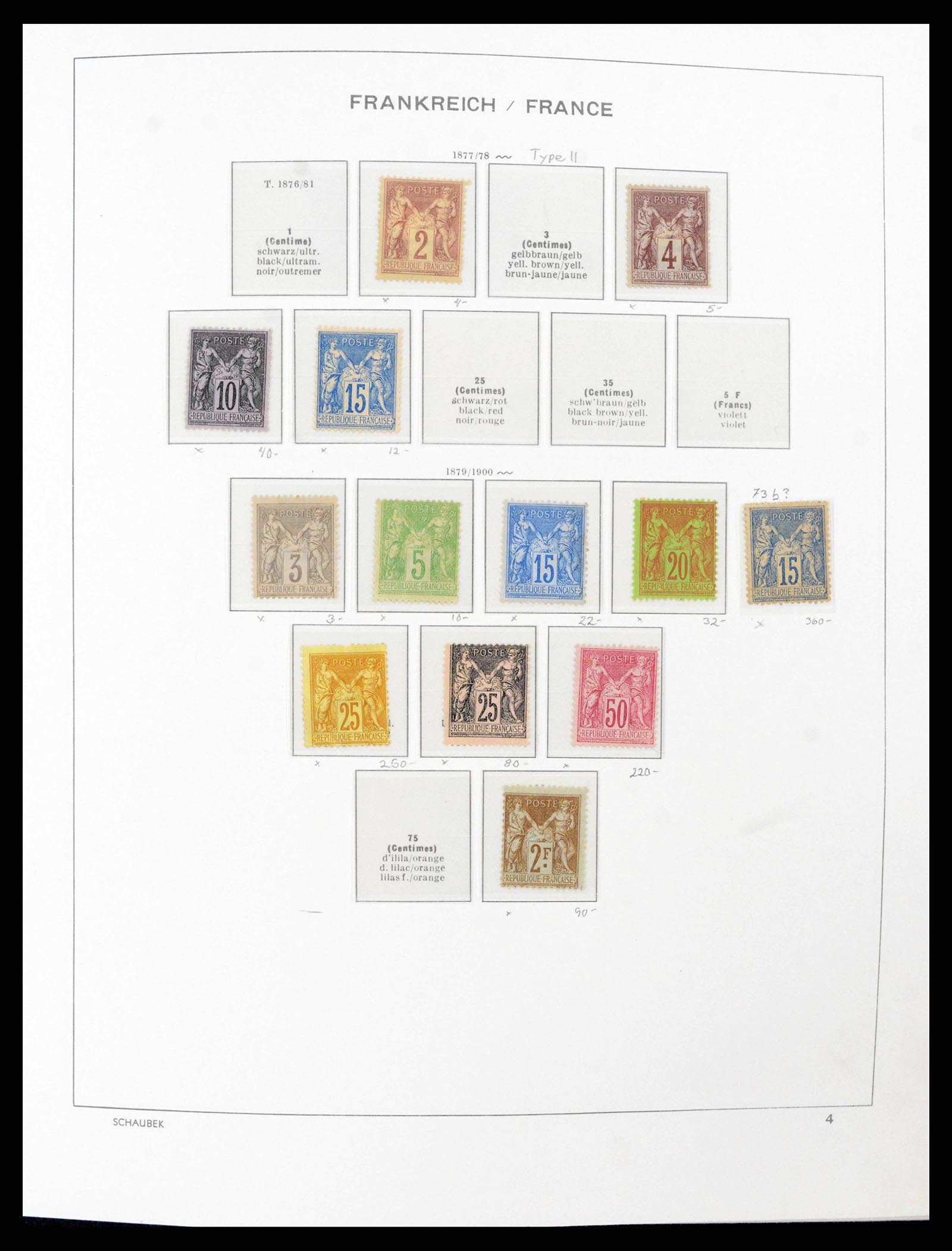 38380 0005 - Postzegelverzameling 38380 Frankrijk 1853-2004.