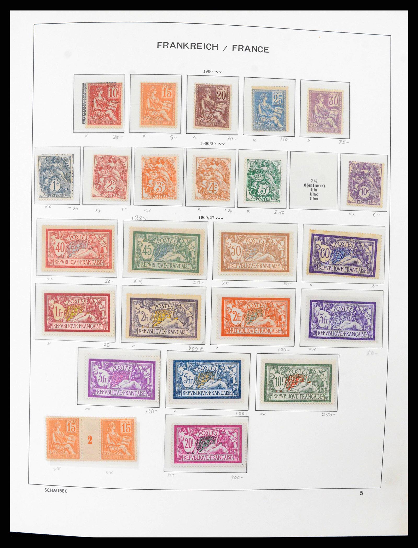 38380 0007 - Postzegelverzameling 38380 Frankrijk 1853-2004.