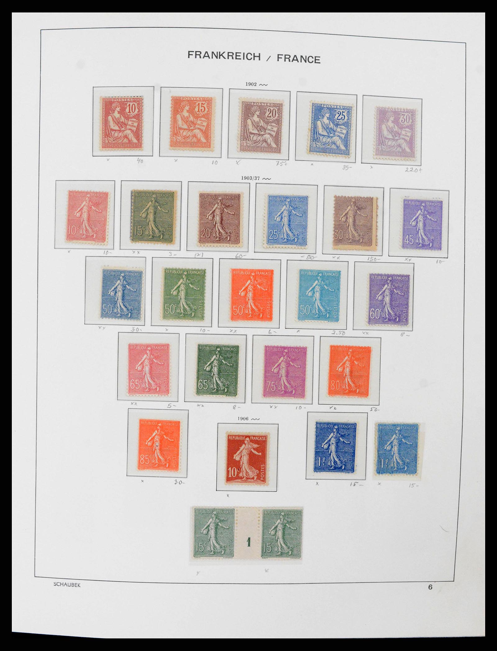 38380 0008 - Postzegelverzameling 38380 Frankrijk 1853-2004.