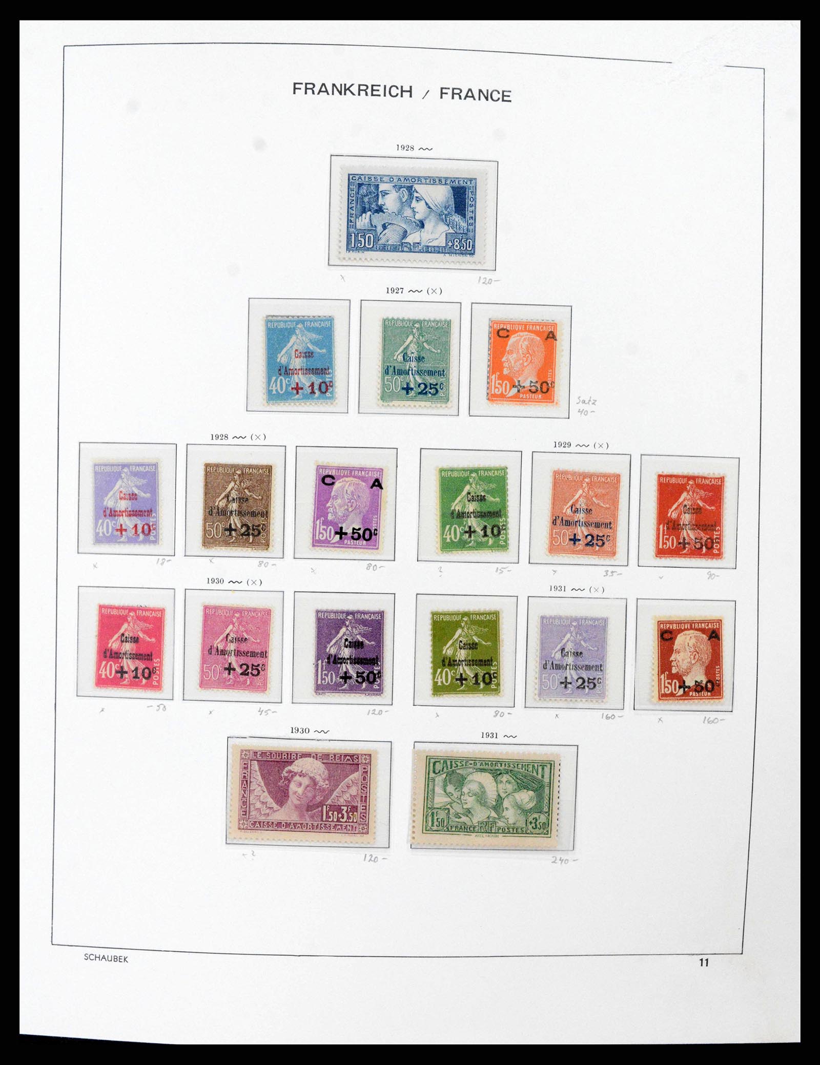 38380 0014 - Postzegelverzameling 38380 Frankrijk 1853-2004.