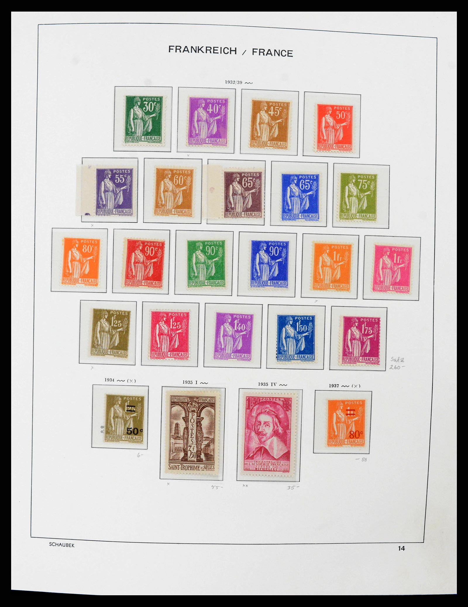 38380 0017 - Postzegelverzameling 38380 Frankrijk 1853-2004.