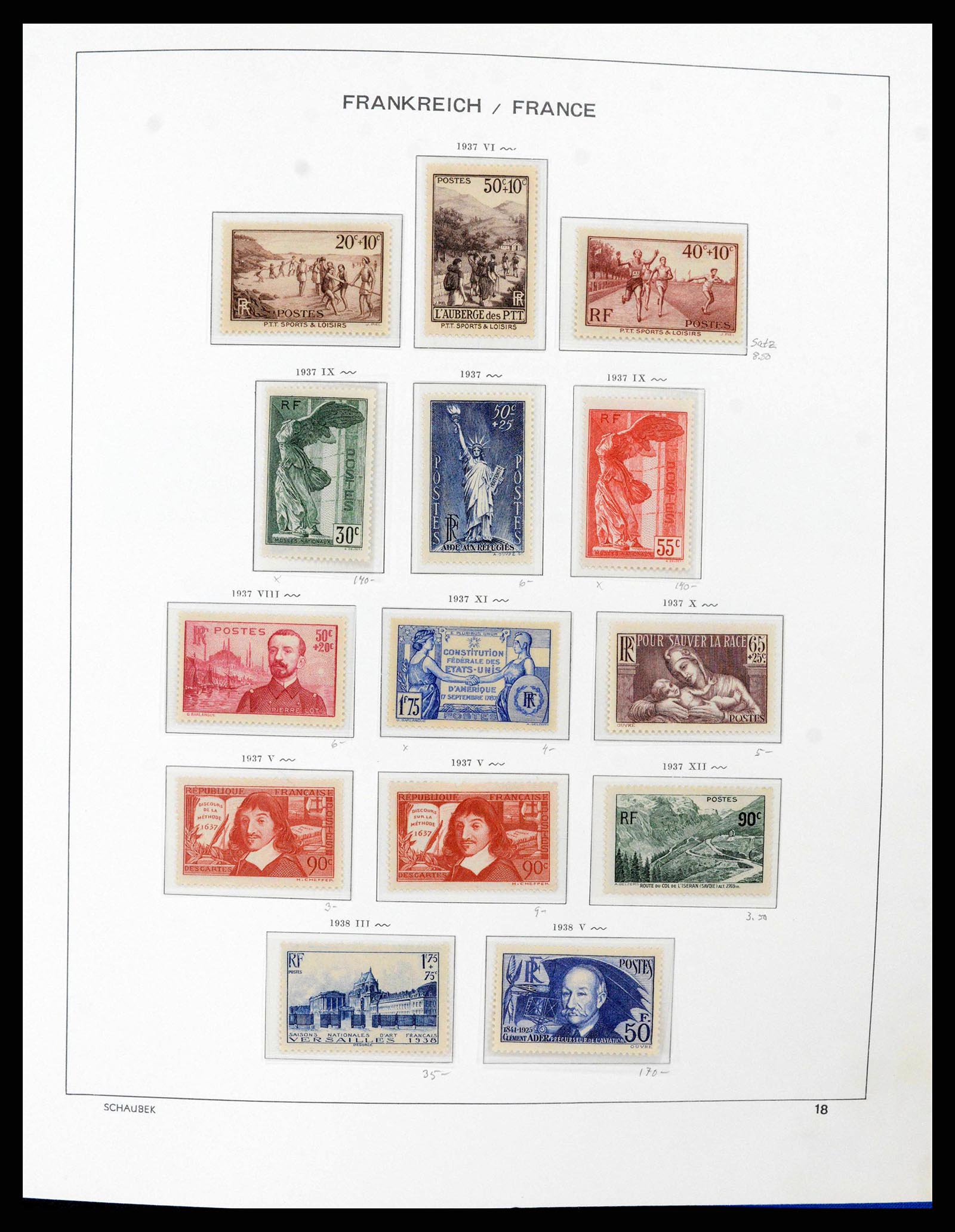 38380 0022 - Postzegelverzameling 38380 Frankrijk 1853-2004.