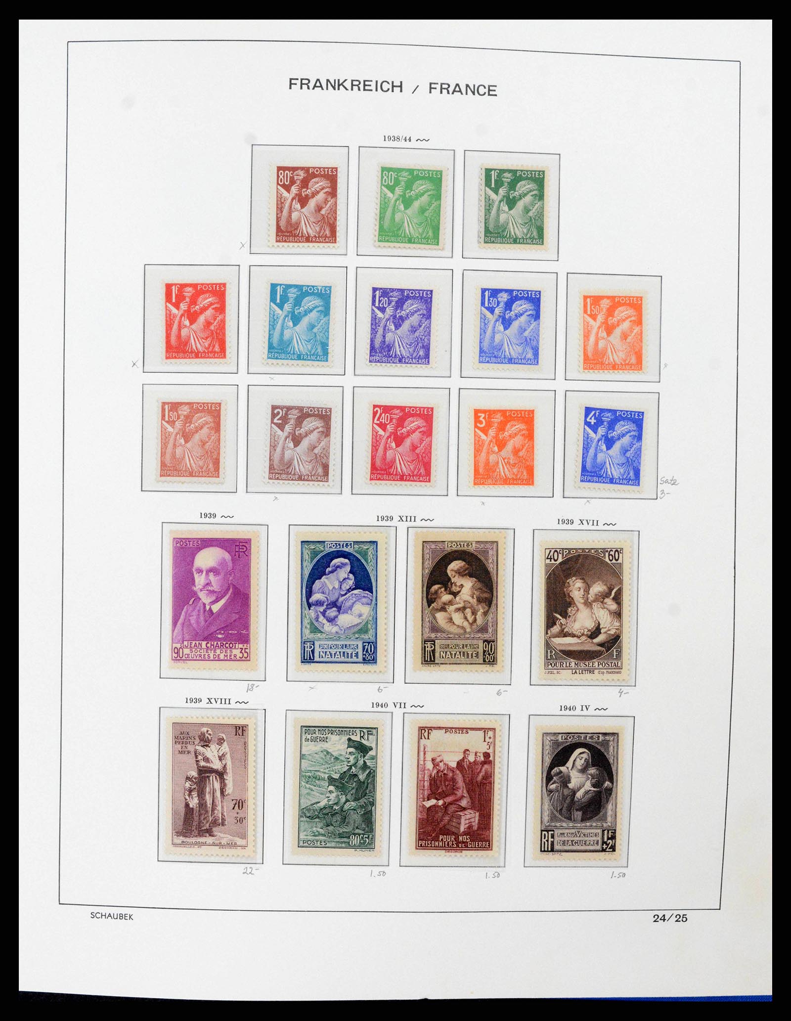 38380 0027 - Postzegelverzameling 38380 Frankrijk 1853-2004.