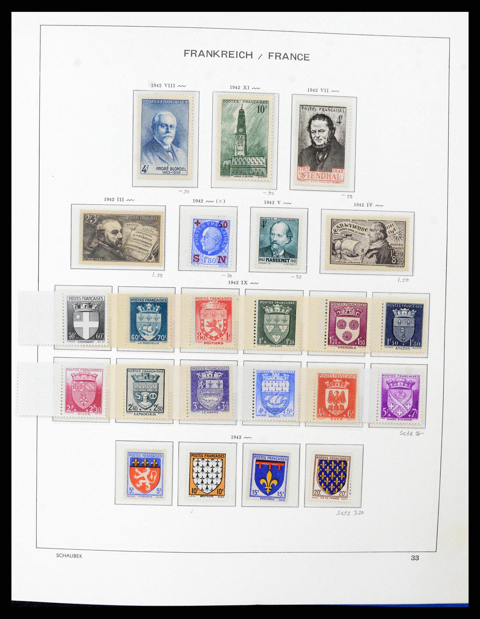 38380 0033 - Postzegelverzameling 38380 Frankrijk 1853-2004.