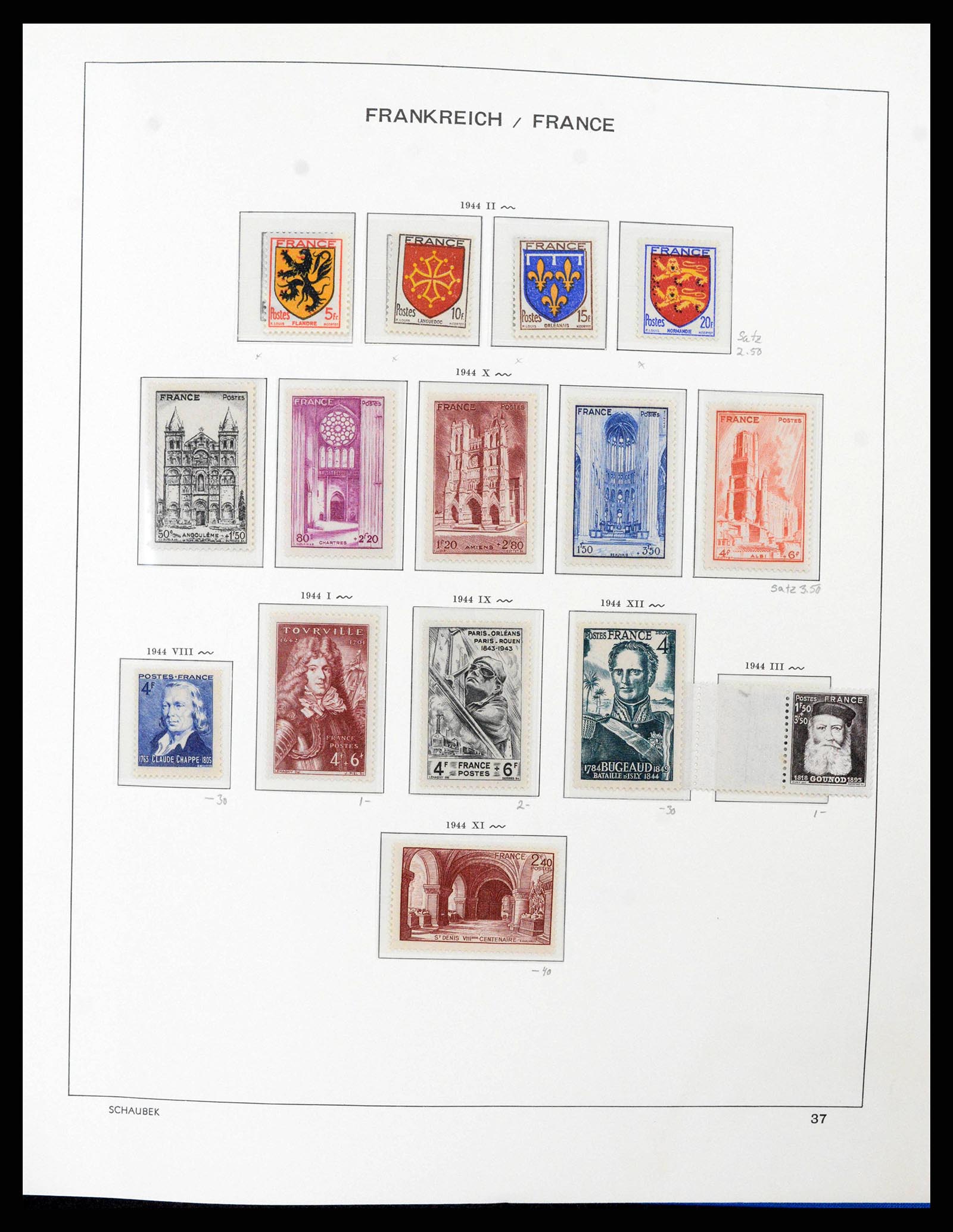 38380 0038 - Stamp collection 38380 France 1853-2004.